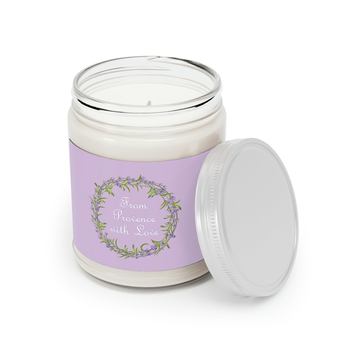 From Provence with love Lavender Frame Minimal Art Scented Candle Up to 60h Soy Wax 9oz Ichaku [Perfect Gifts Selection]