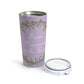 From Provence with love Lavender Frame Stainless Steel Hot or Cold Vacuum Tumbler 20oz Ichaku [Perfect Gifts Selection]