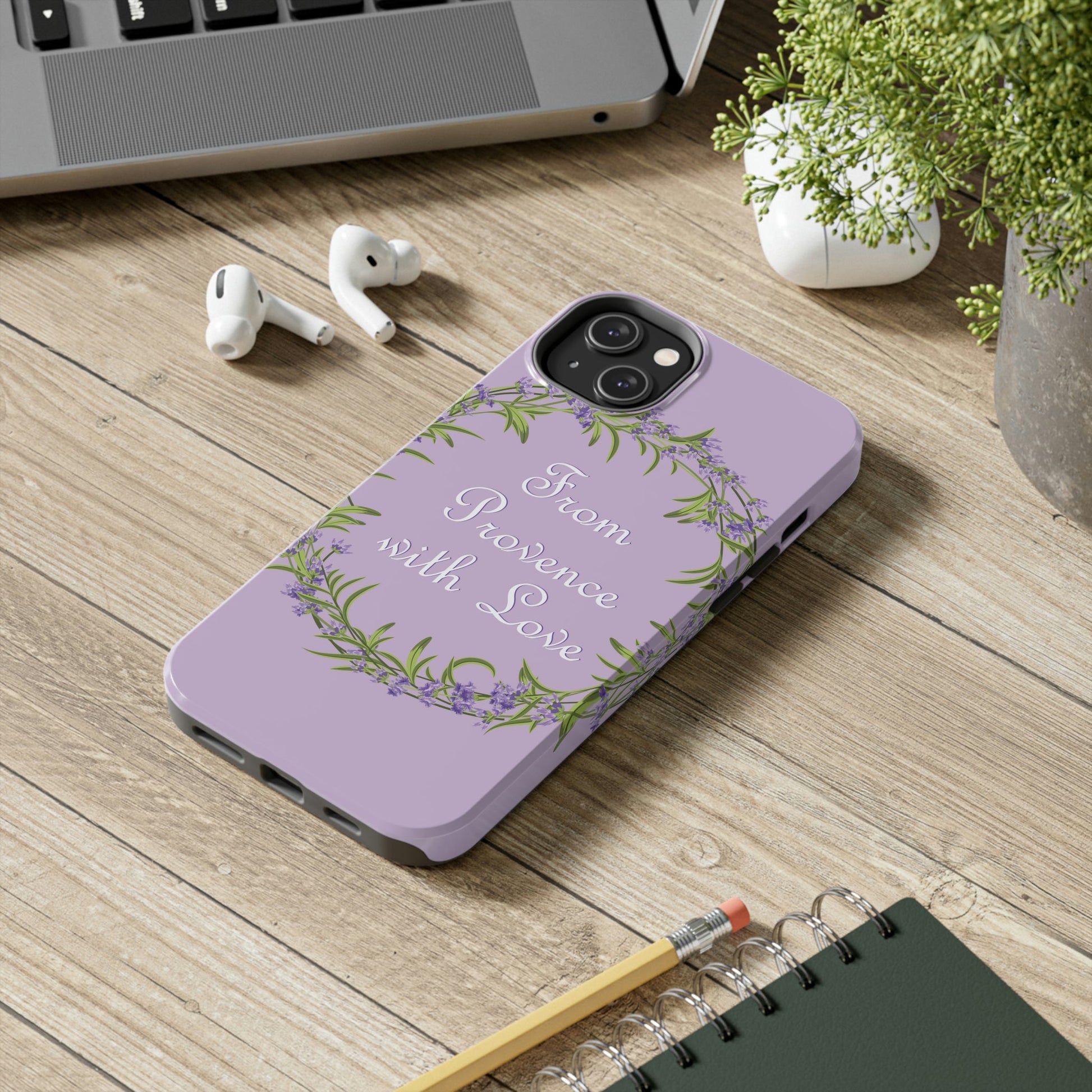 From Provence with love Lavender Frame Tough Phone Cases Case-Mate Ichaku [Perfect Gifts Selection]