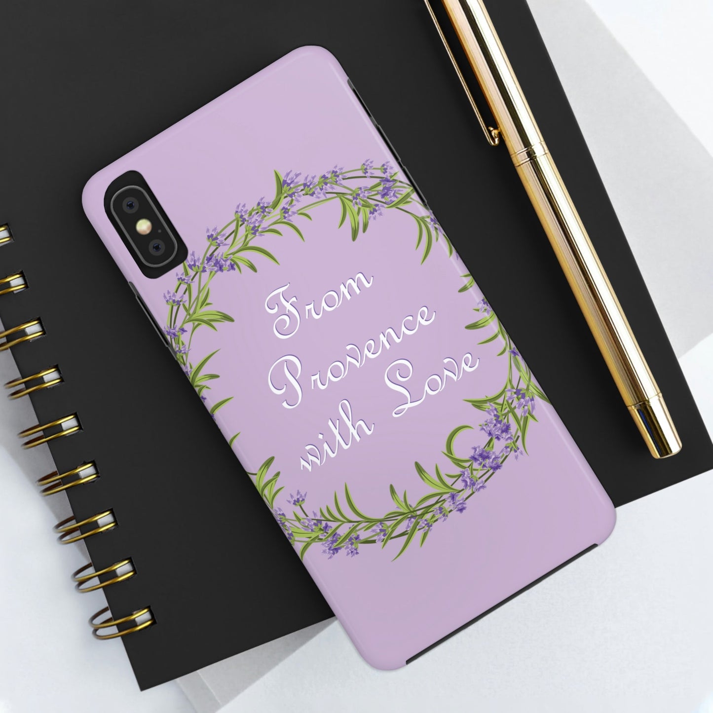 From Provence with love Lavender Frame Tough Phone Cases Case-Mate Ichaku [Perfect Gifts Selection]