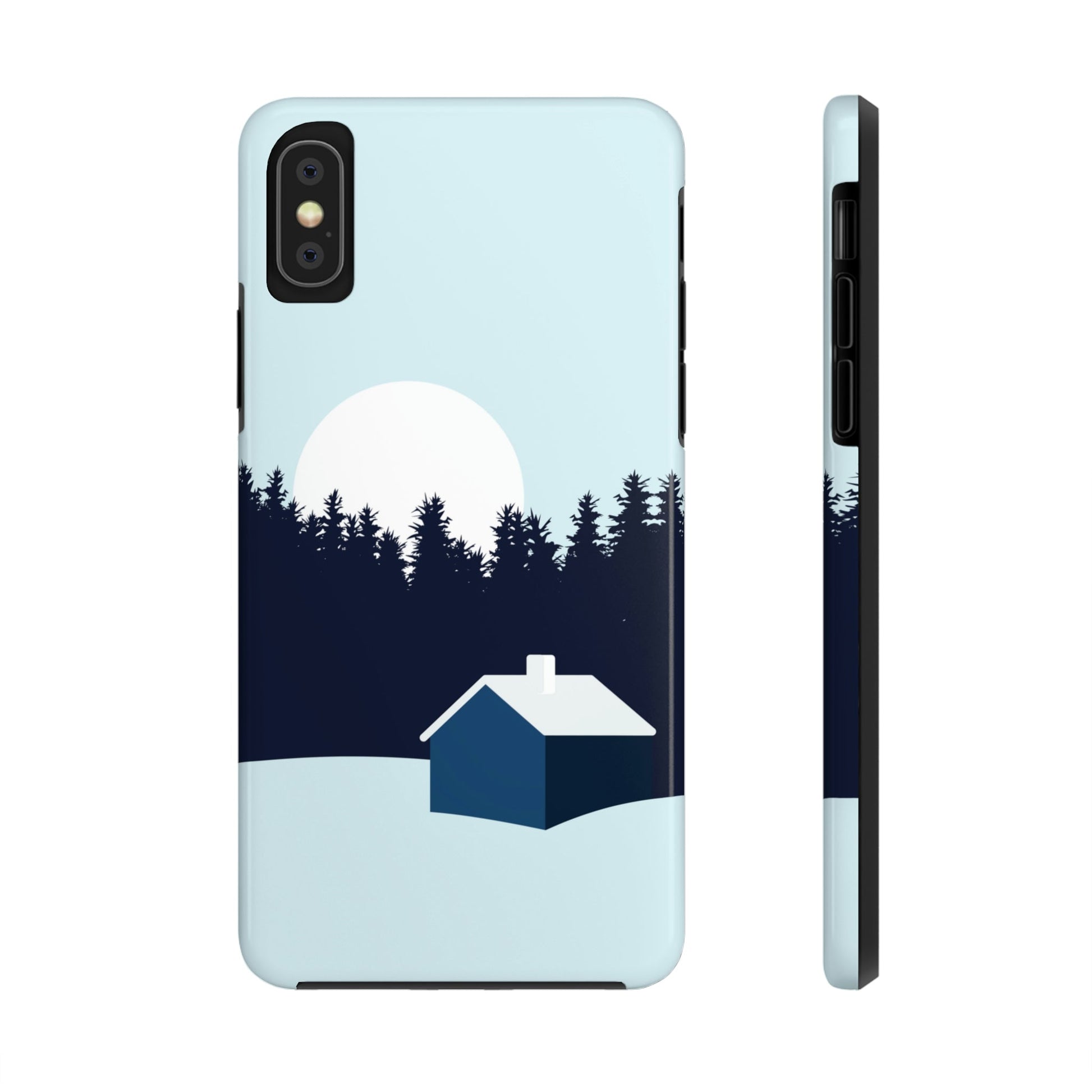 Frosty Morning Forest Minimal Art Tough Phone Cases Case-Mate Ichaku [Perfect Gifts Selection]