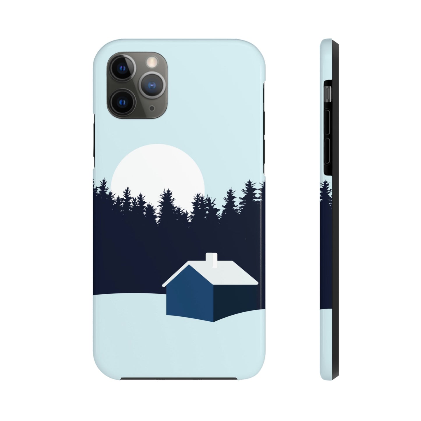 Frosty Morning Forest Minimal Art Tough Phone Cases Case-Mate Ichaku [Perfect Gifts Selection]