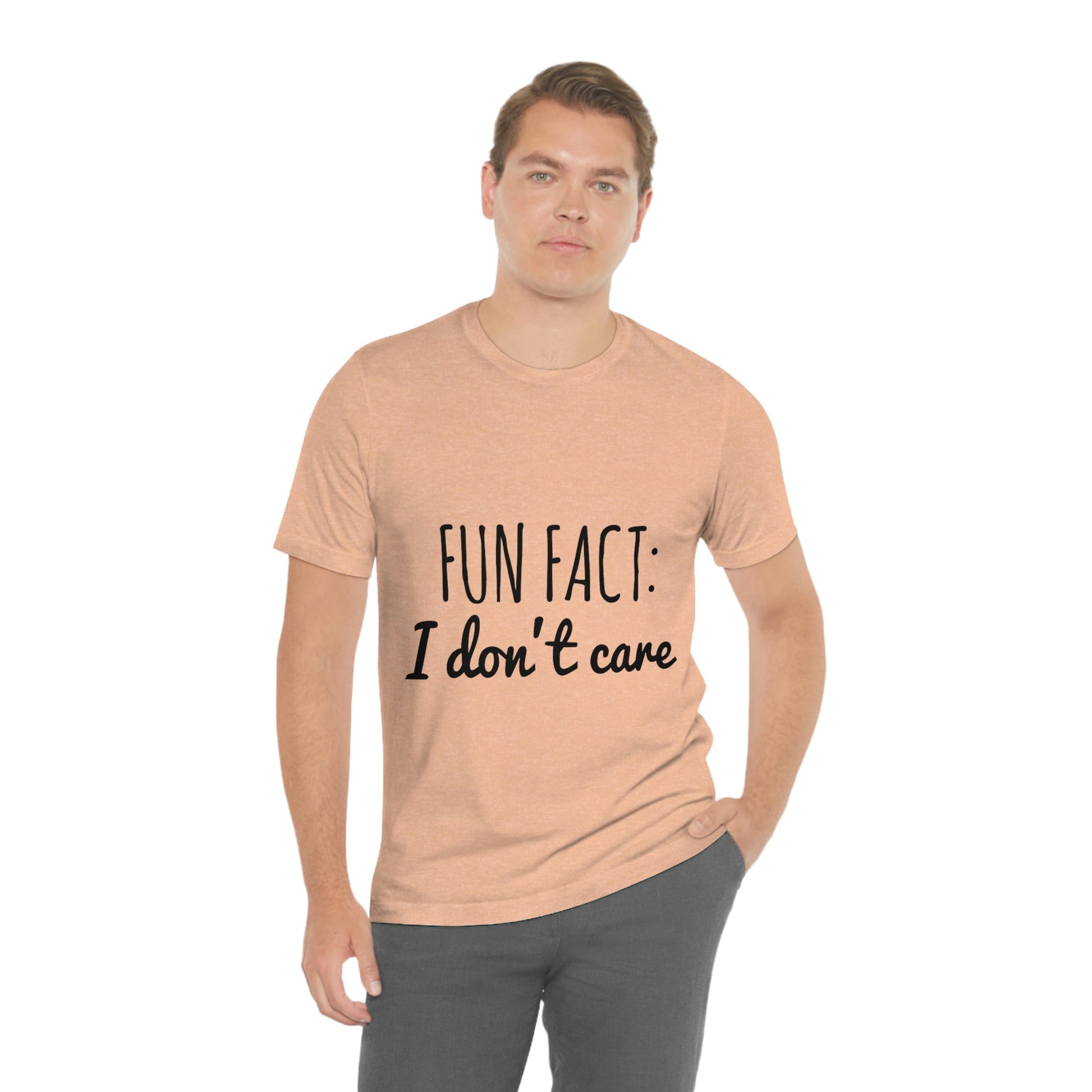 Fun Fact I don`t Care Humor Quotes Unisex Jersey Short Sleeve T-Shirt Ichaku [Perfect Gifts Selection]