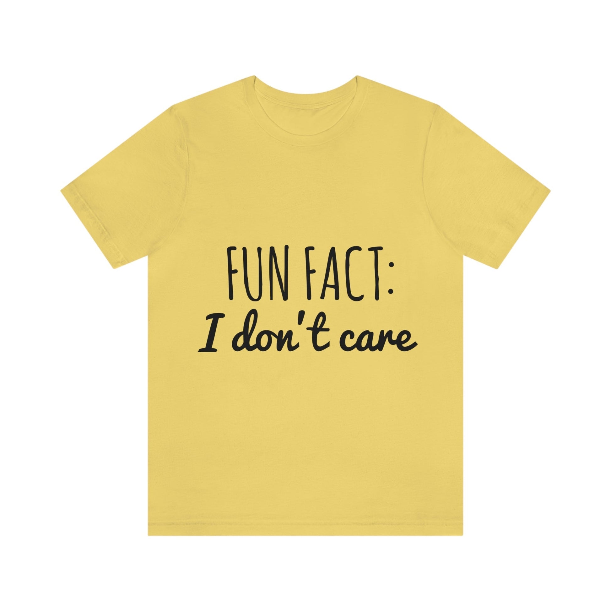 Fun Fact I don`t Care Humor Quotes Unisex Jersey Short Sleeve T-Shirt Ichaku [Perfect Gifts Selection]