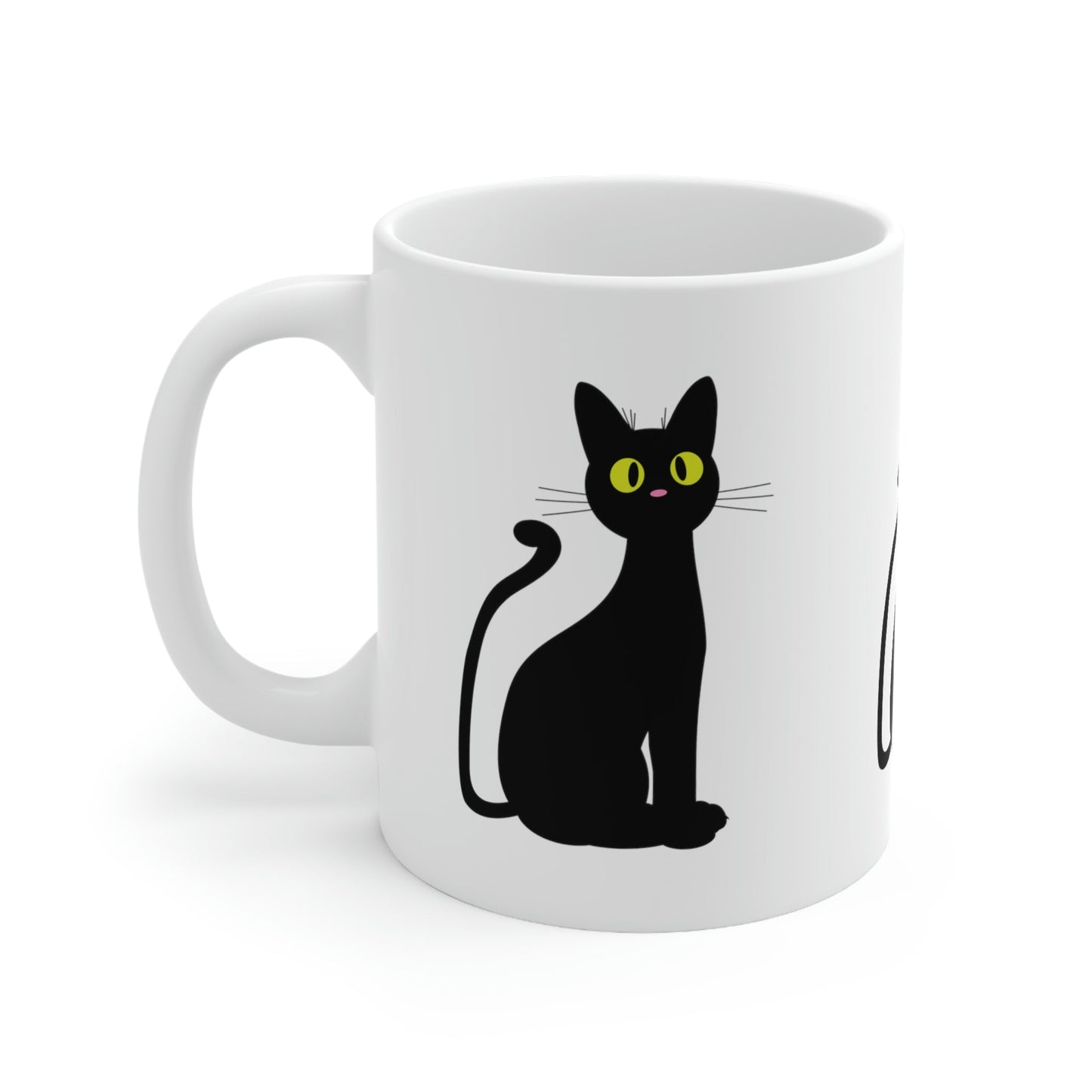 Funny Anime Black Cat Ceramic Mug 11oz Ichaku [Perfect Gifts Selection]