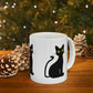 Funny Anime Black Cat Ceramic Mug 11oz Ichaku [Perfect Gifts Selection]