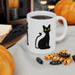 Funny Anime Black Cat Ceramic Mug 11oz Ichaku [Perfect Gifts Selection]