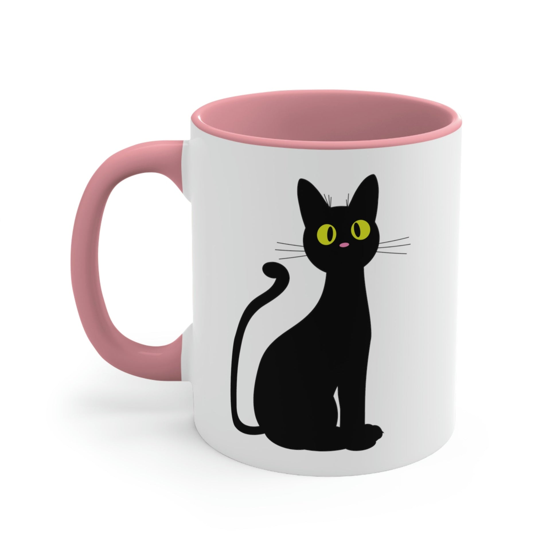 Funny Anime Black Cat Classic Accent Coffee Mug 11oz Ichaku [Perfect Gifts Selection]