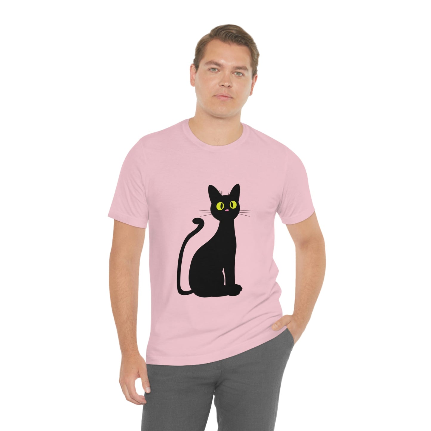 Funny Anime Black Cat Unisex Jersey Short Sleeve T-Shirt Ichaku [Perfect Gifts Selection]