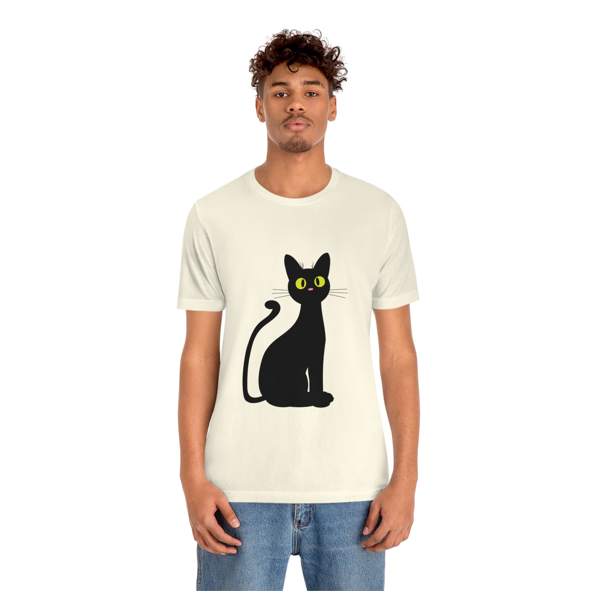 Funny Anime Black Cat Unisex Jersey Short Sleeve T-Shirt Ichaku [Perfect Gifts Selection]