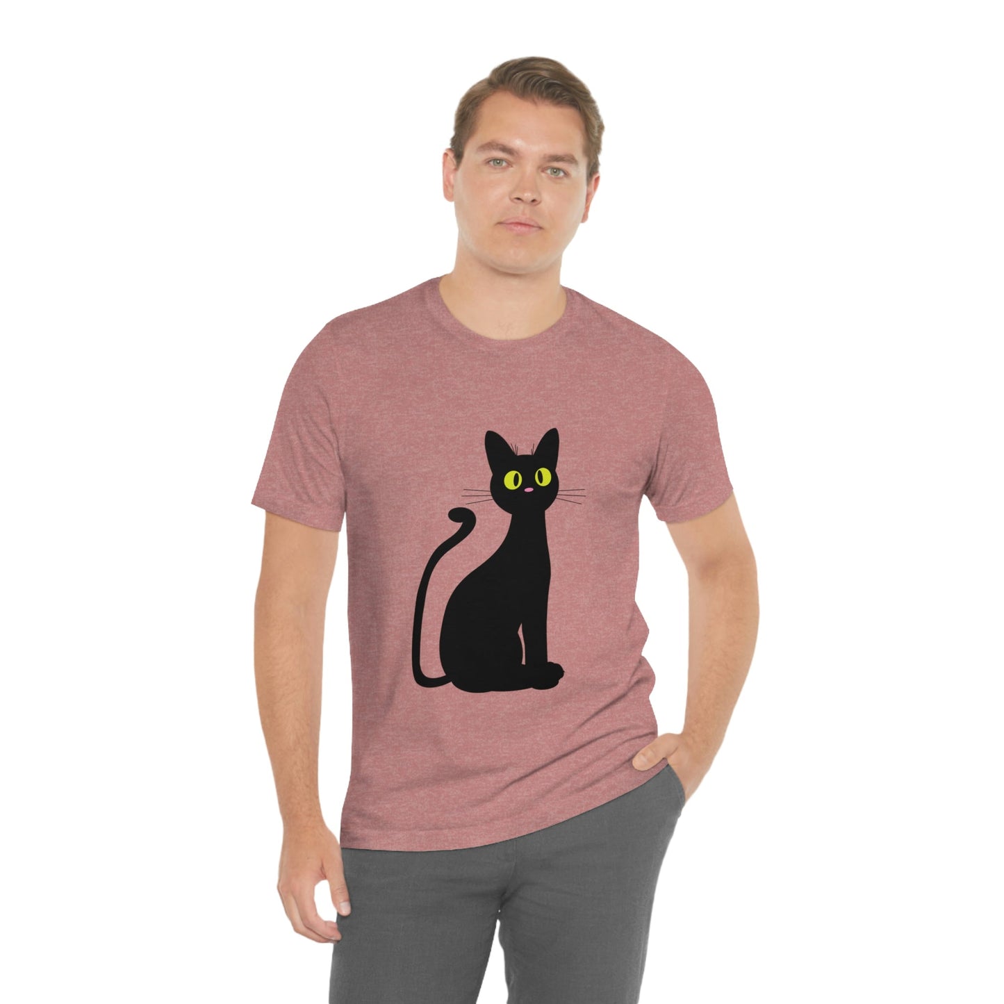 Funny Anime Black Cat Unisex Jersey Short Sleeve T-Shirt Ichaku [Perfect Gifts Selection]