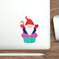 Funny Cartoon Santa Portrait Cake Die-Cut Sticker Ichaku [Perfect Gifts Selection]