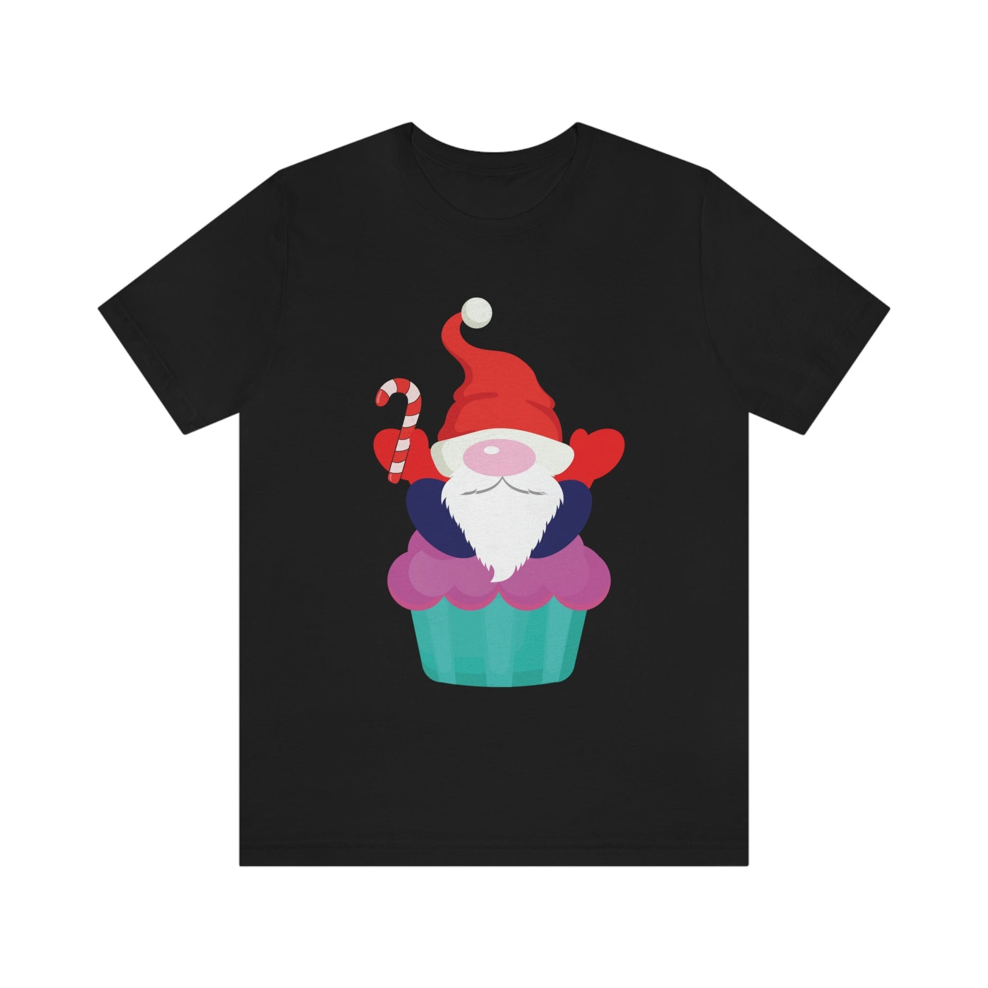 Funny Cartoon Santa Portrait Cake Unisex Jersey Short Sleeve T-Shirt Ichaku [Perfect Gifts Selection]