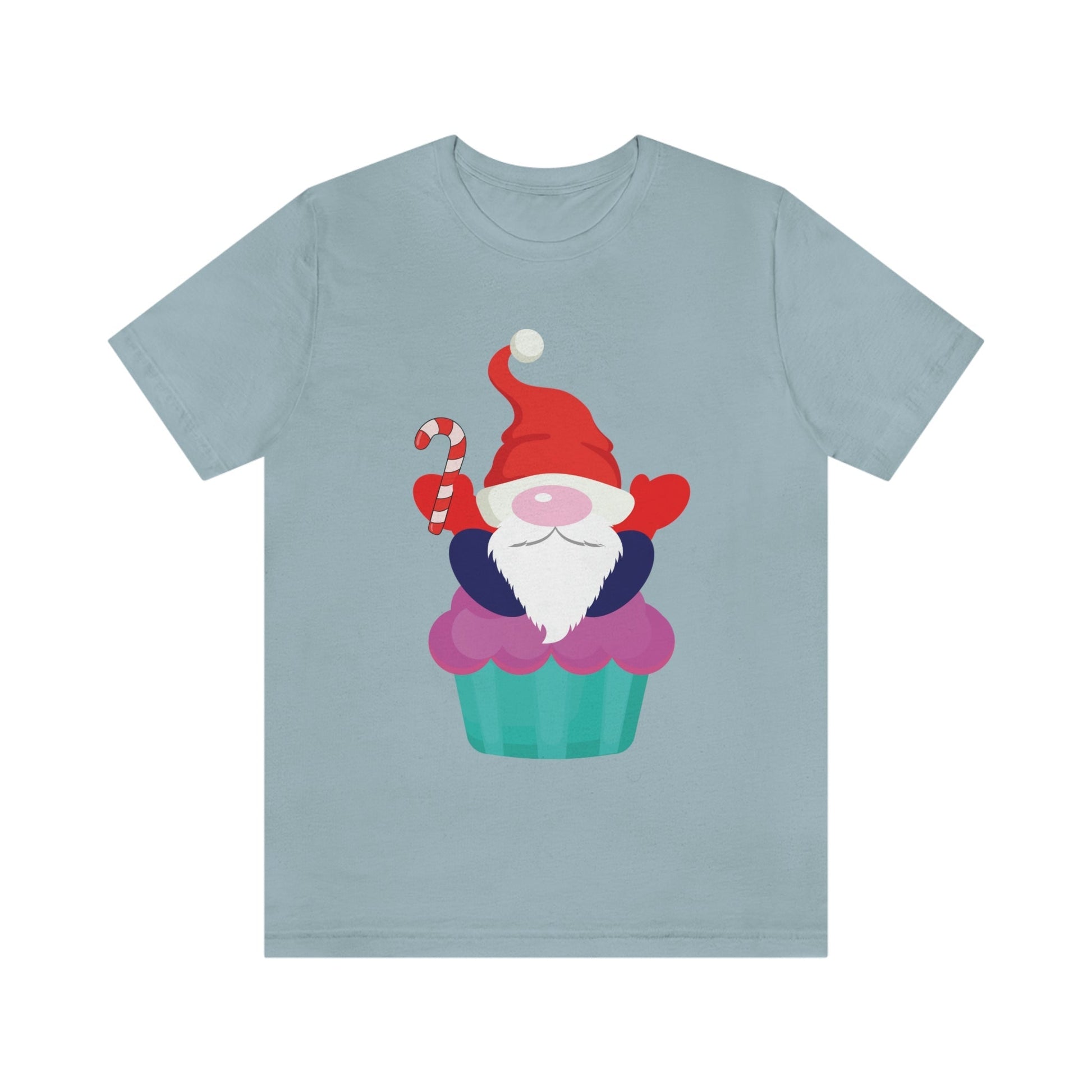 Funny Cartoon Santa Portrait Cake Unisex Jersey Short Sleeve T-Shirt Ichaku [Perfect Gifts Selection]