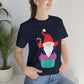 Funny Cartoon Santa Portrait Cake Unisex Jersey Short Sleeve T-Shirt Ichaku [Perfect Gifts Selection]