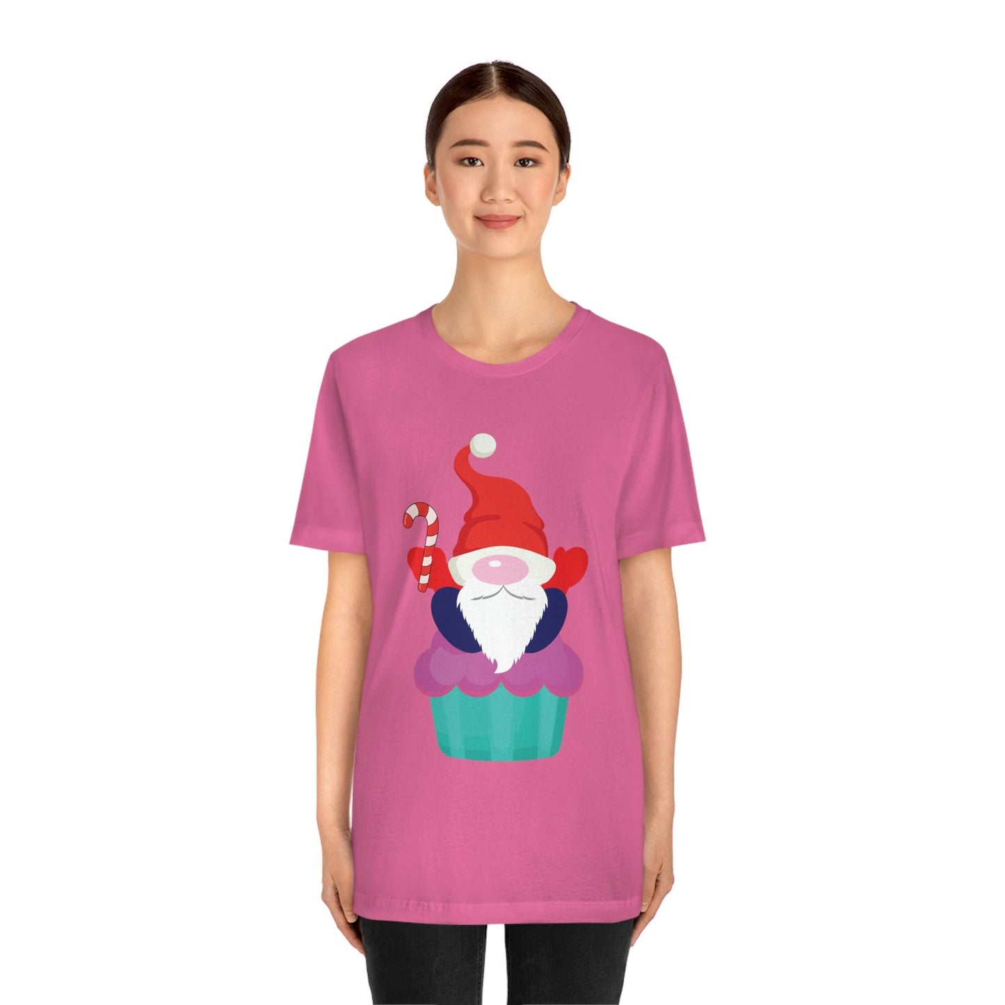 Funny Cartoon Santa Portrait Cake Unisex Jersey Short Sleeve T-Shirt Ichaku [Perfect Gifts Selection]