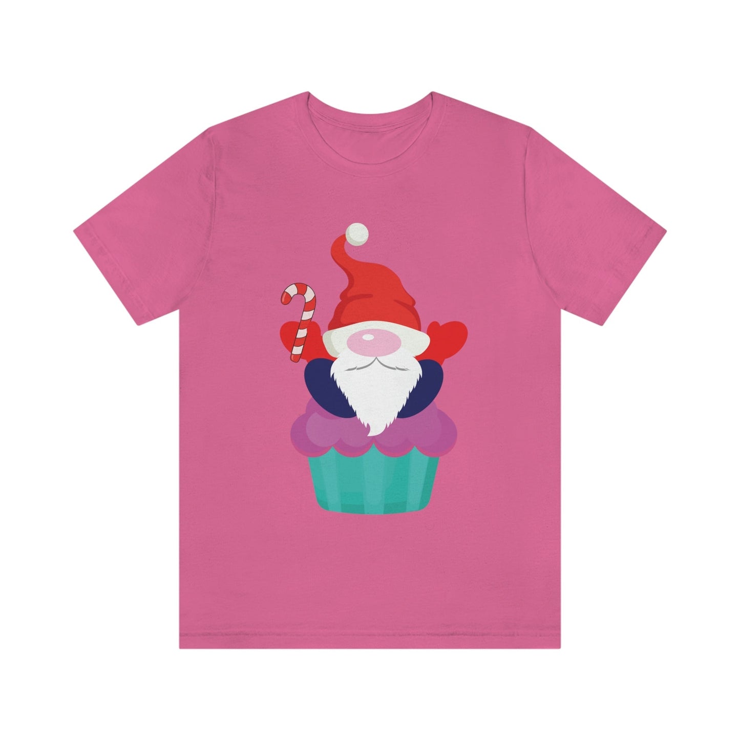 Funny Cartoon Santa Portrait Cake Unisex Jersey Short Sleeve T-Shirt Ichaku [Perfect Gifts Selection]