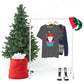 Funny Cartoon Santa Portrait Cake Unisex Jersey Short Sleeve T-Shirt Ichaku [Perfect Gifts Selection]