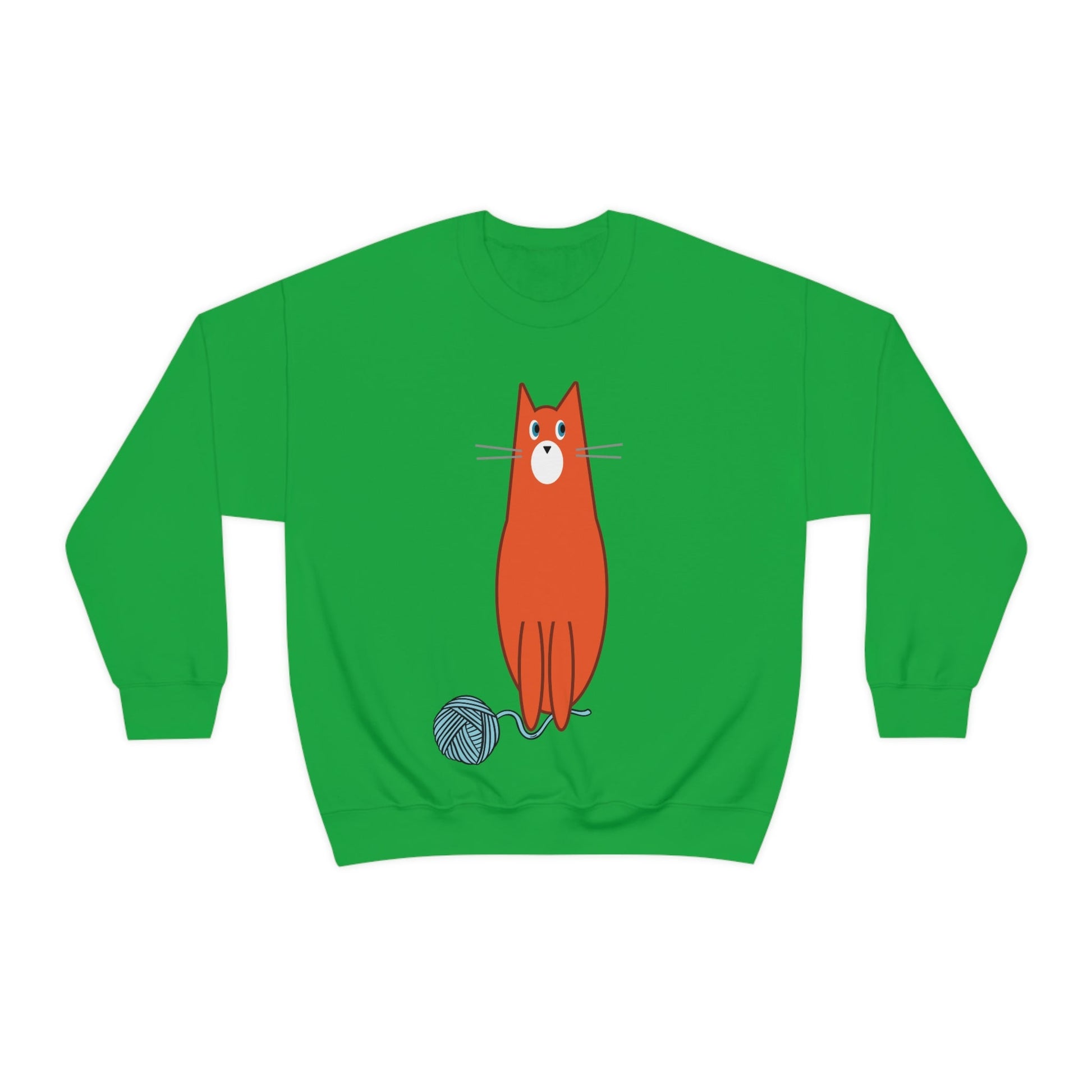 Funny Cat Crochet Assistant Unisex Heavy Blend™ Crewneck Sweatshirt Ichaku [Perfect Gifts Selection]