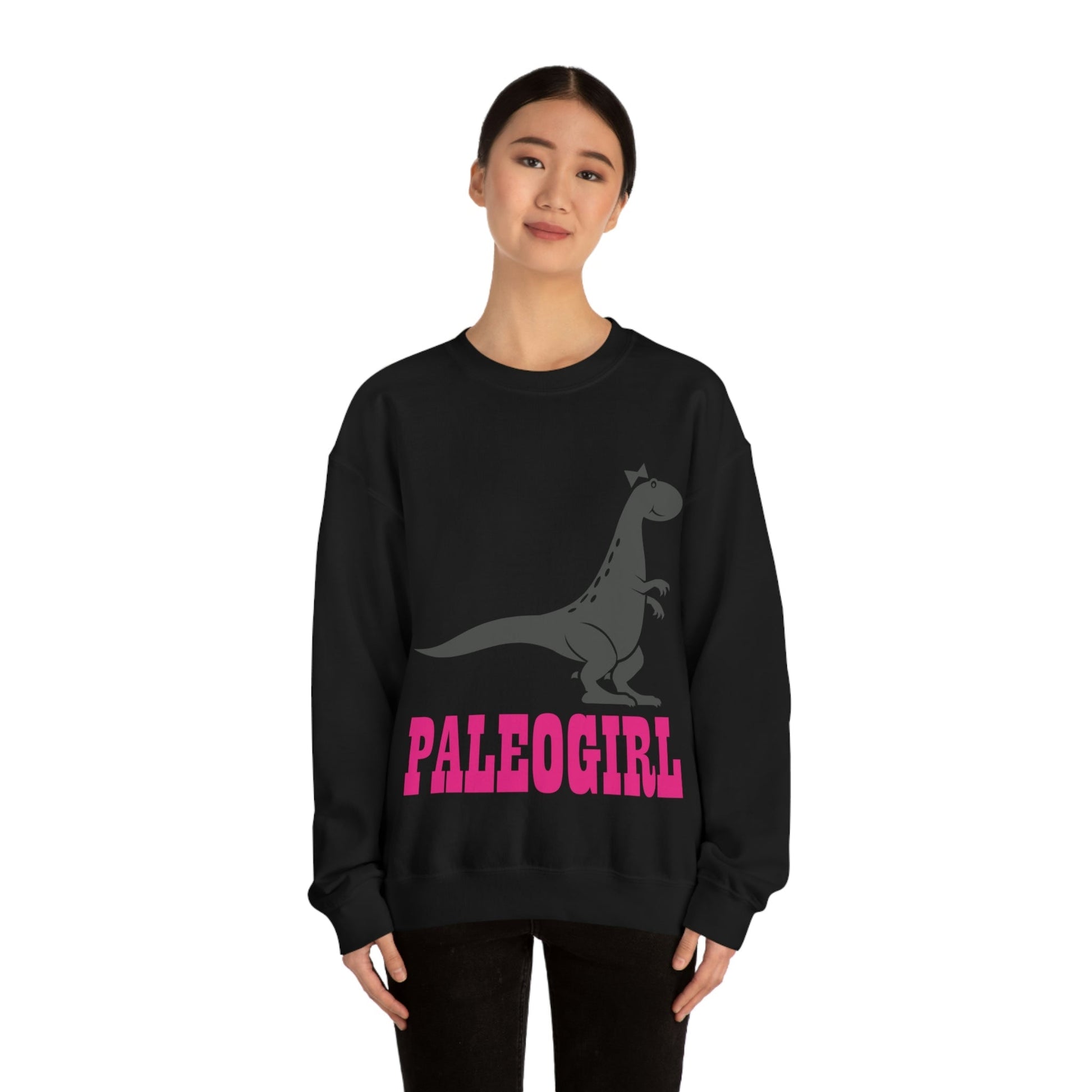 Funny T-Rex Paleontologist Girl, Professional Humor Unisex Heavy Blend™ Crewneck Sweatshirt Ichaku [Perfect Gifts Selection]