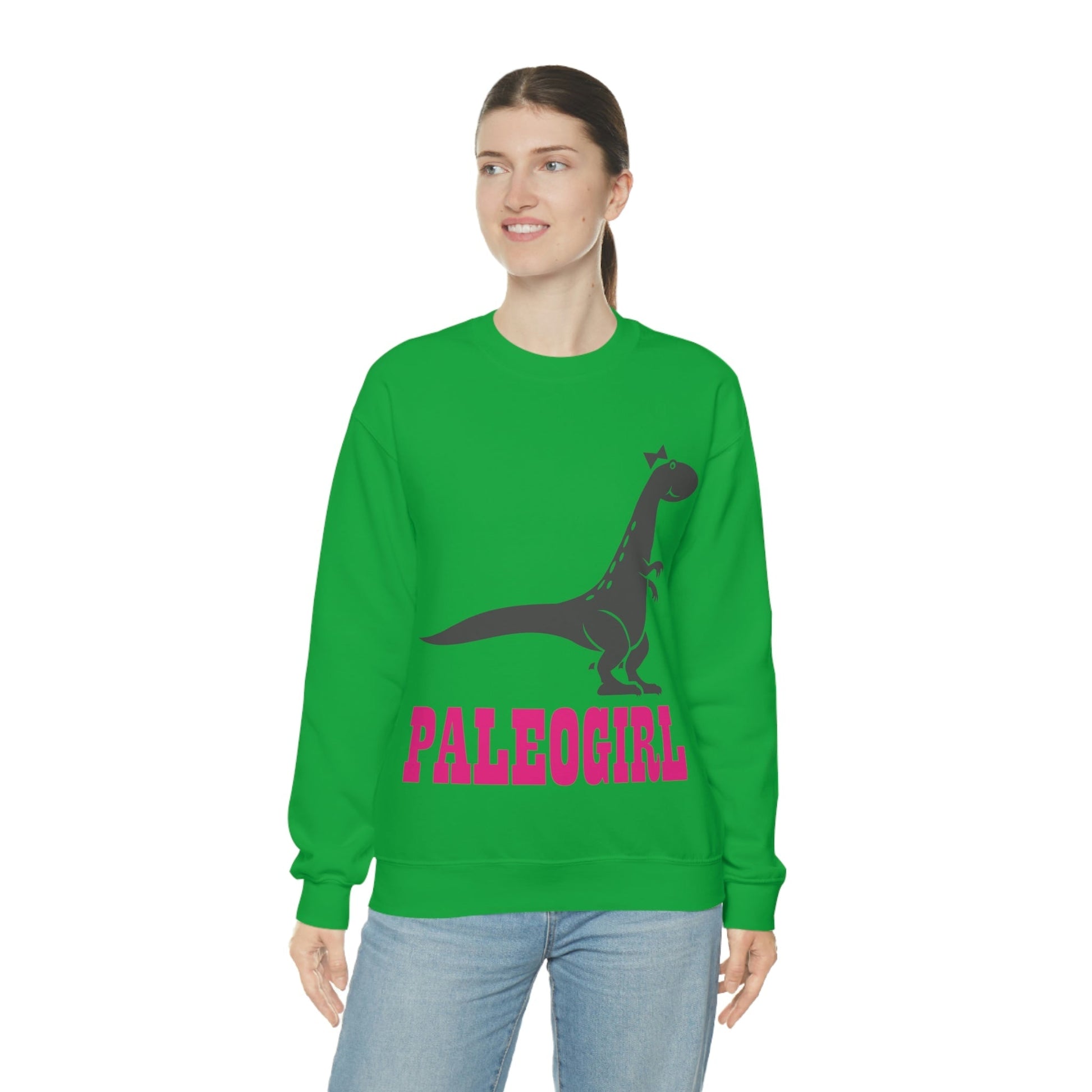 Funny T-Rex Paleontologist Girl, Professional Humor Unisex Heavy Blend™ Crewneck Sweatshirt Ichaku [Perfect Gifts Selection]