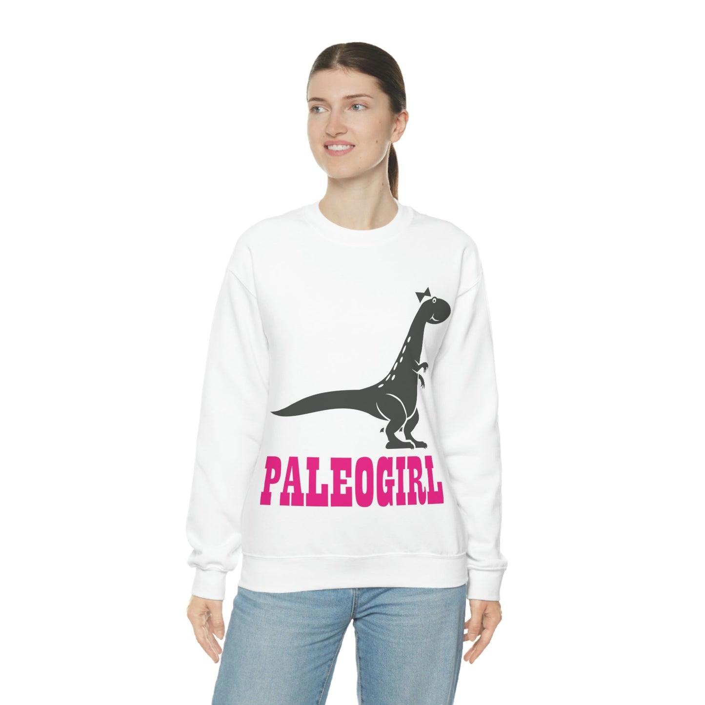 Funny T-Rex Paleontologist Girl, Professional Humor Unisex Heavy Blend™ Crewneck Sweatshirt Ichaku [Perfect Gifts Selection]