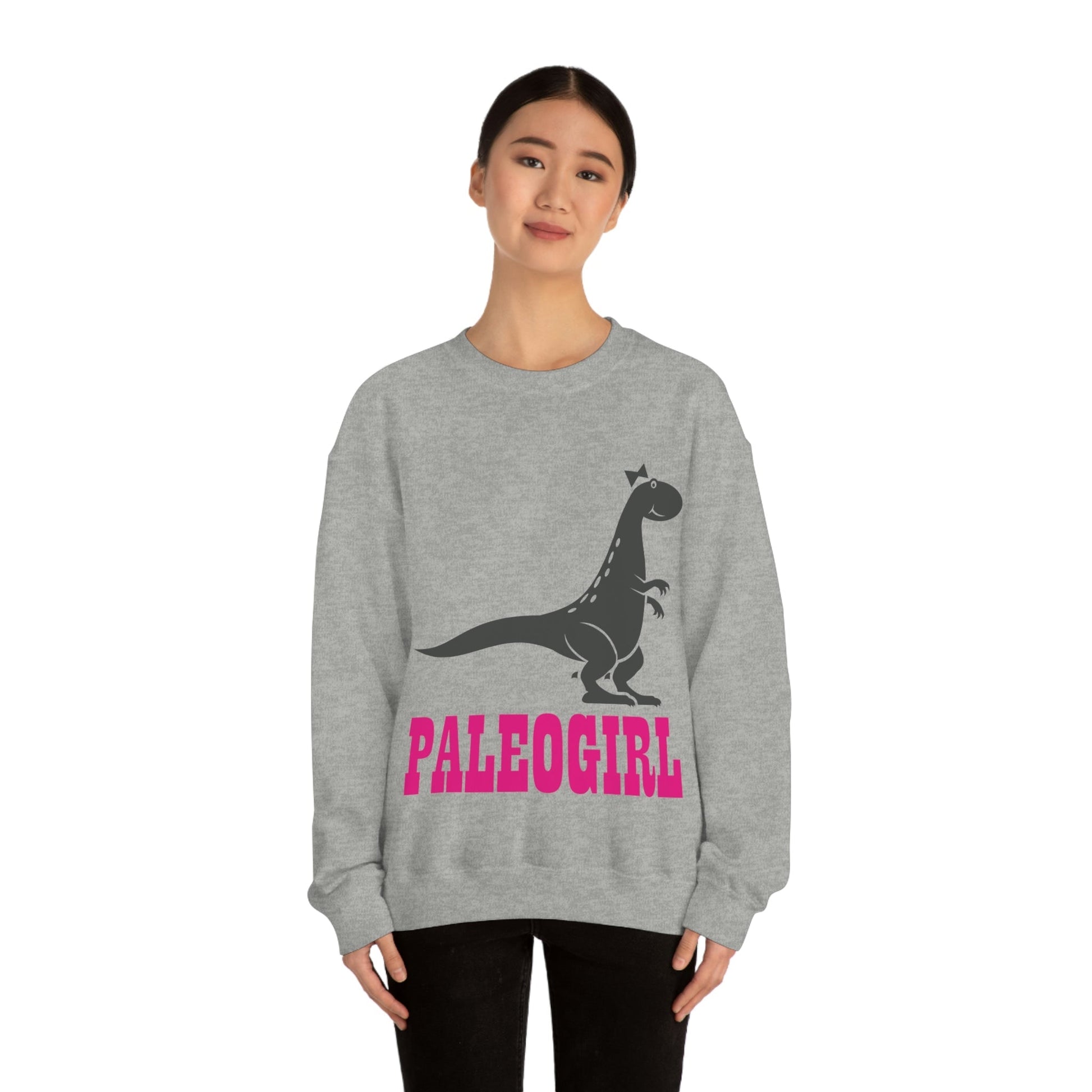 Funny T-Rex Paleontologist Girl, Professional Humor Unisex Heavy Blend™ Crewneck Sweatshirt Ichaku [Perfect Gifts Selection]