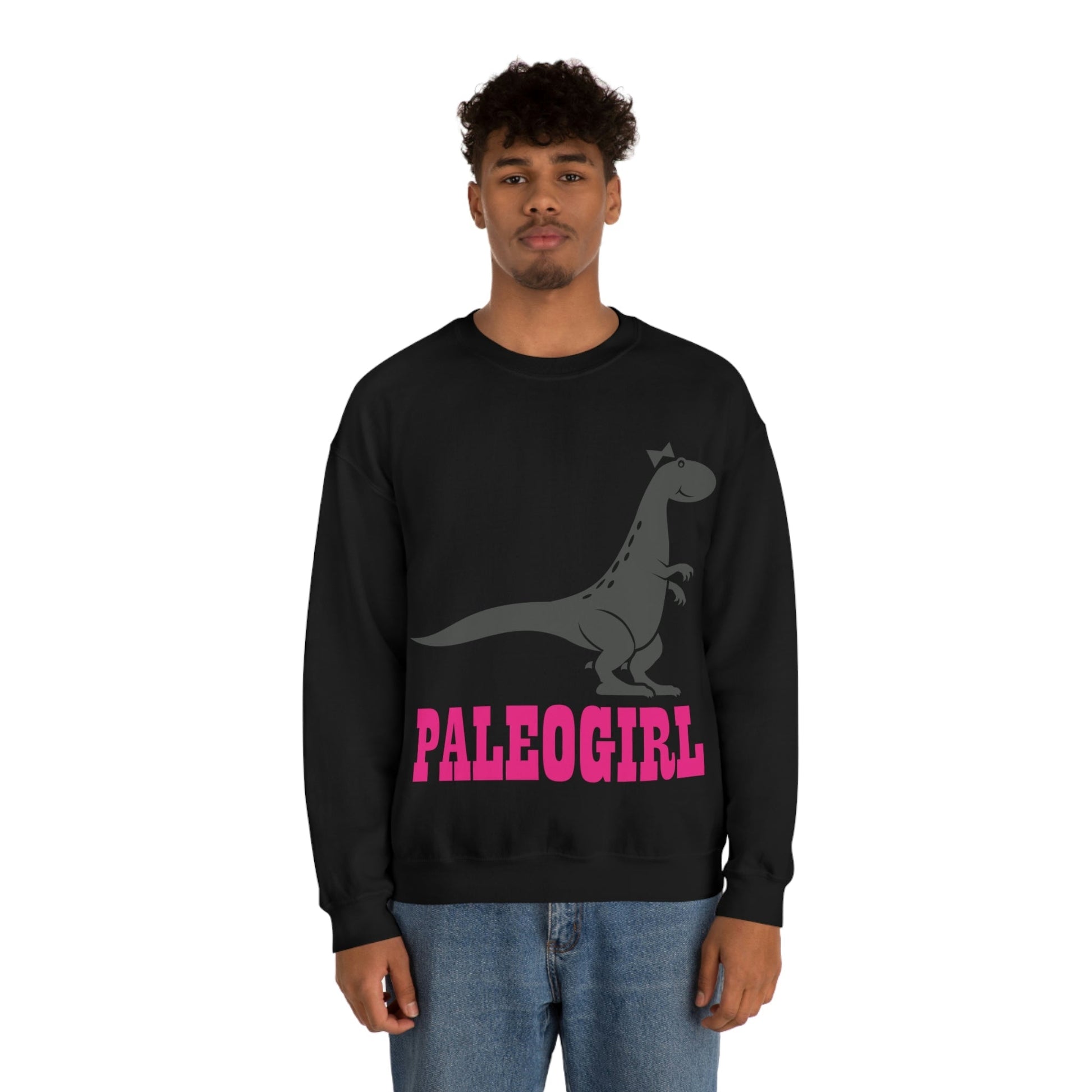 Funny T-Rex Paleontologist Girl, Professional Humor Unisex Heavy Blend™ Crewneck Sweatshirt Ichaku [Perfect Gifts Selection]