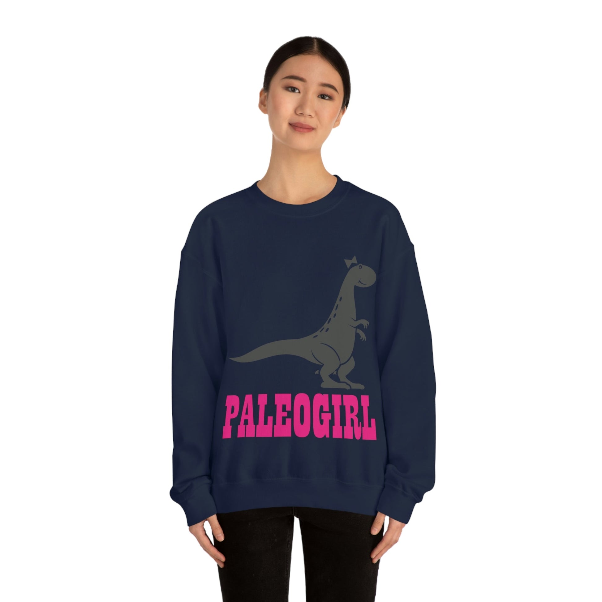 Funny T-Rex Paleontologist Girl, Professional Humor Unisex Heavy Blend™ Crewneck Sweatshirt Ichaku [Perfect Gifts Selection]