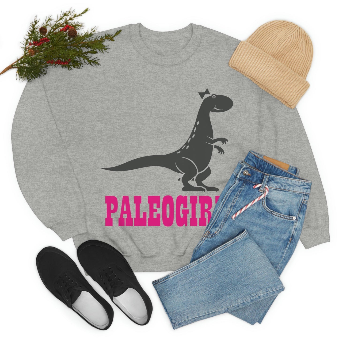 Funny T-Rex Paleontologist Girl, Professional Humor Unisex Heavy Blend™ Crewneck Sweatshirt Ichaku [Perfect Gifts Selection]