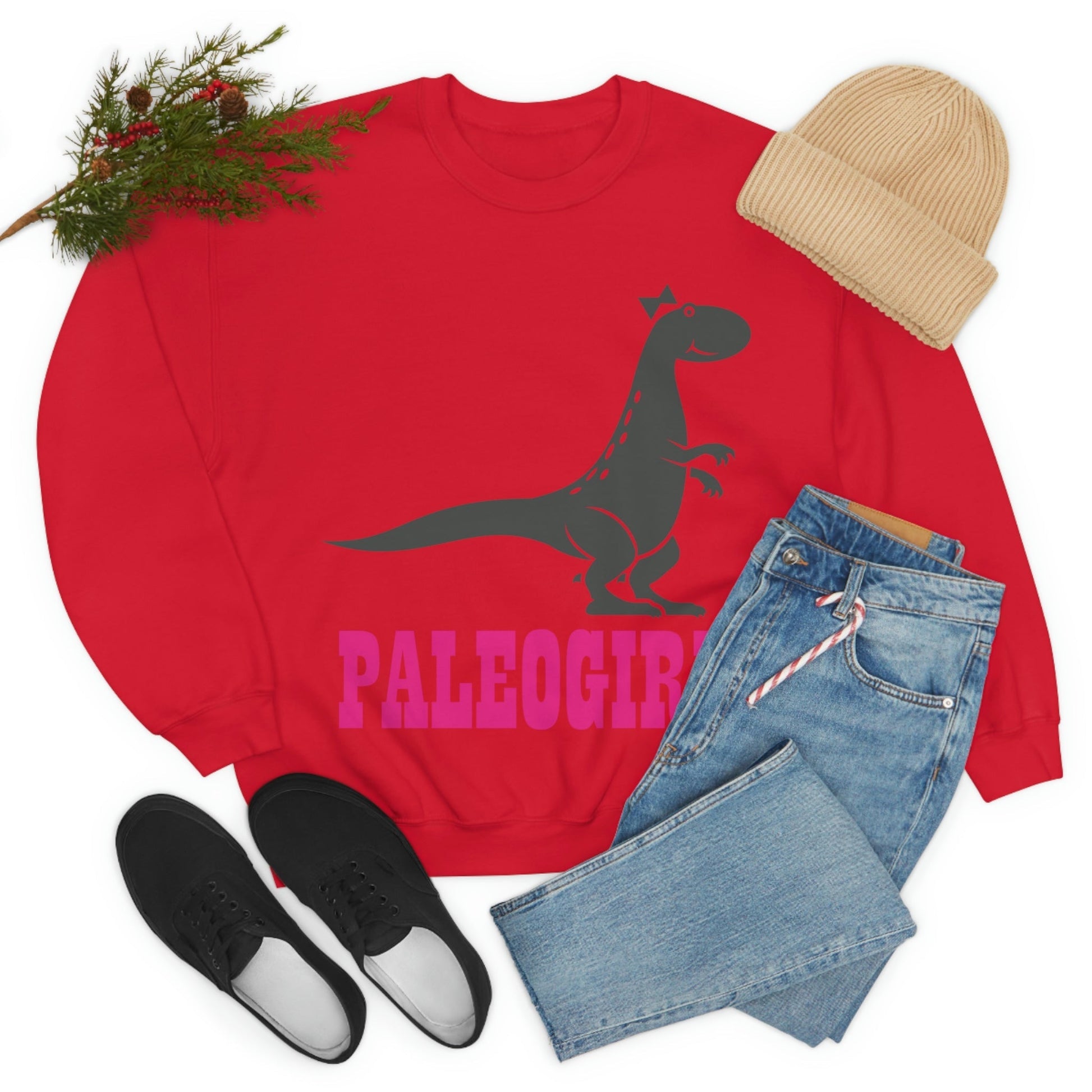 Funny T-Rex Paleontologist Girl, Professional Humor Unisex Heavy Blend™ Crewneck Sweatshirt Ichaku [Perfect Gifts Selection]