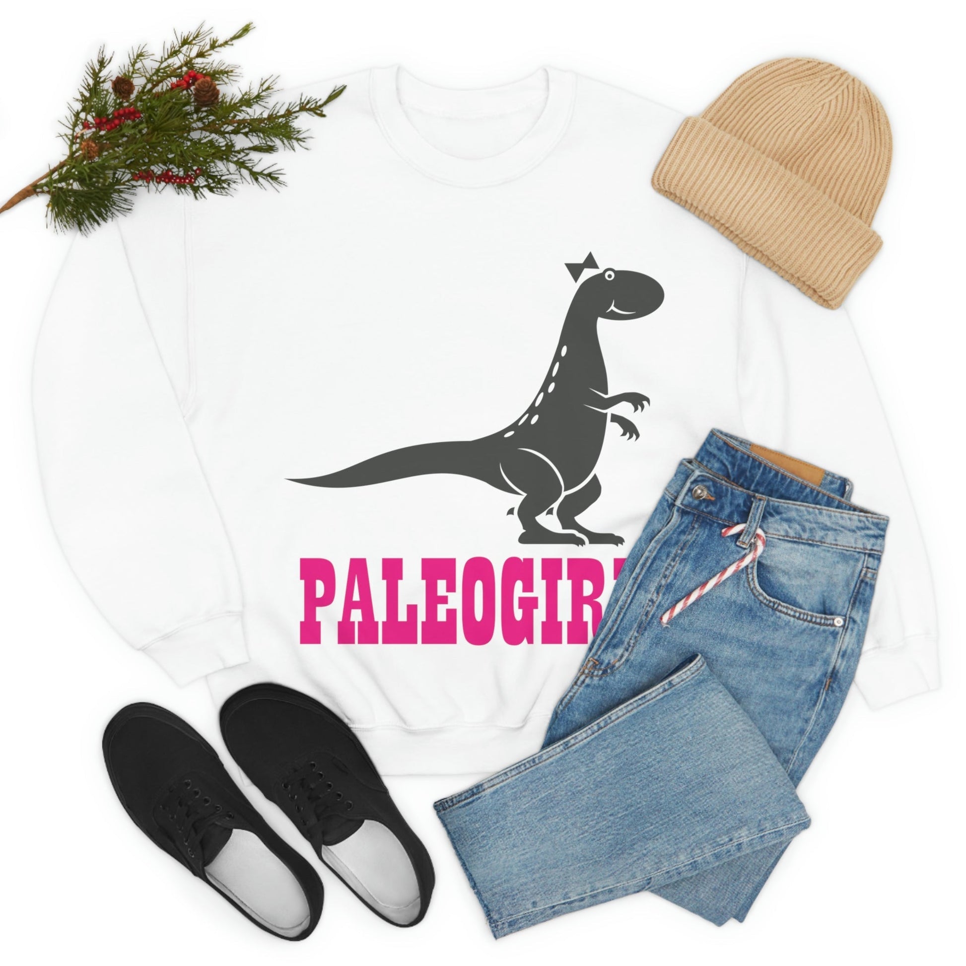 Funny T-Rex Paleontologist Girl, Professional Humor Unisex Heavy Blend™ Crewneck Sweatshirt Ichaku [Perfect Gifts Selection]