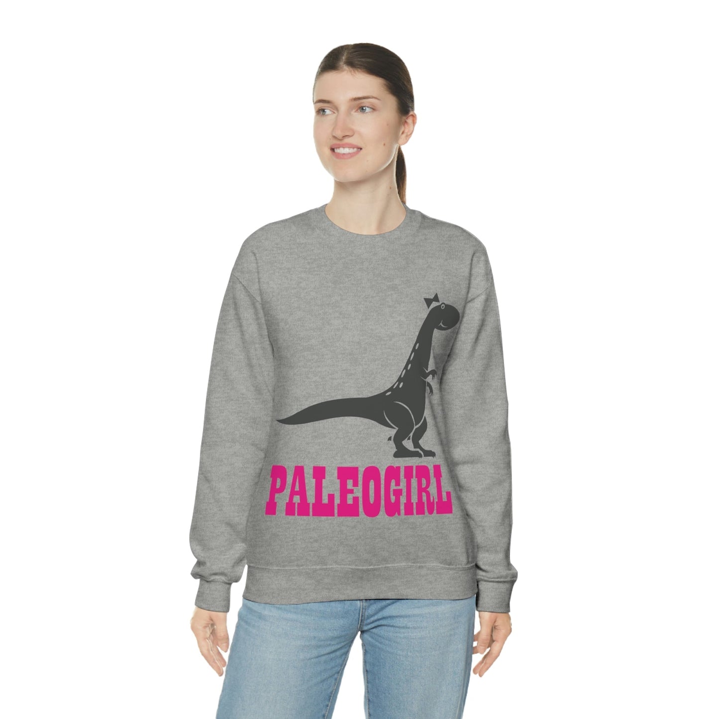 Funny T-Rex Paleontologist Girl, Professional Humor Unisex Heavy Blend™ Crewneck Sweatshirt Ichaku [Perfect Gifts Selection]