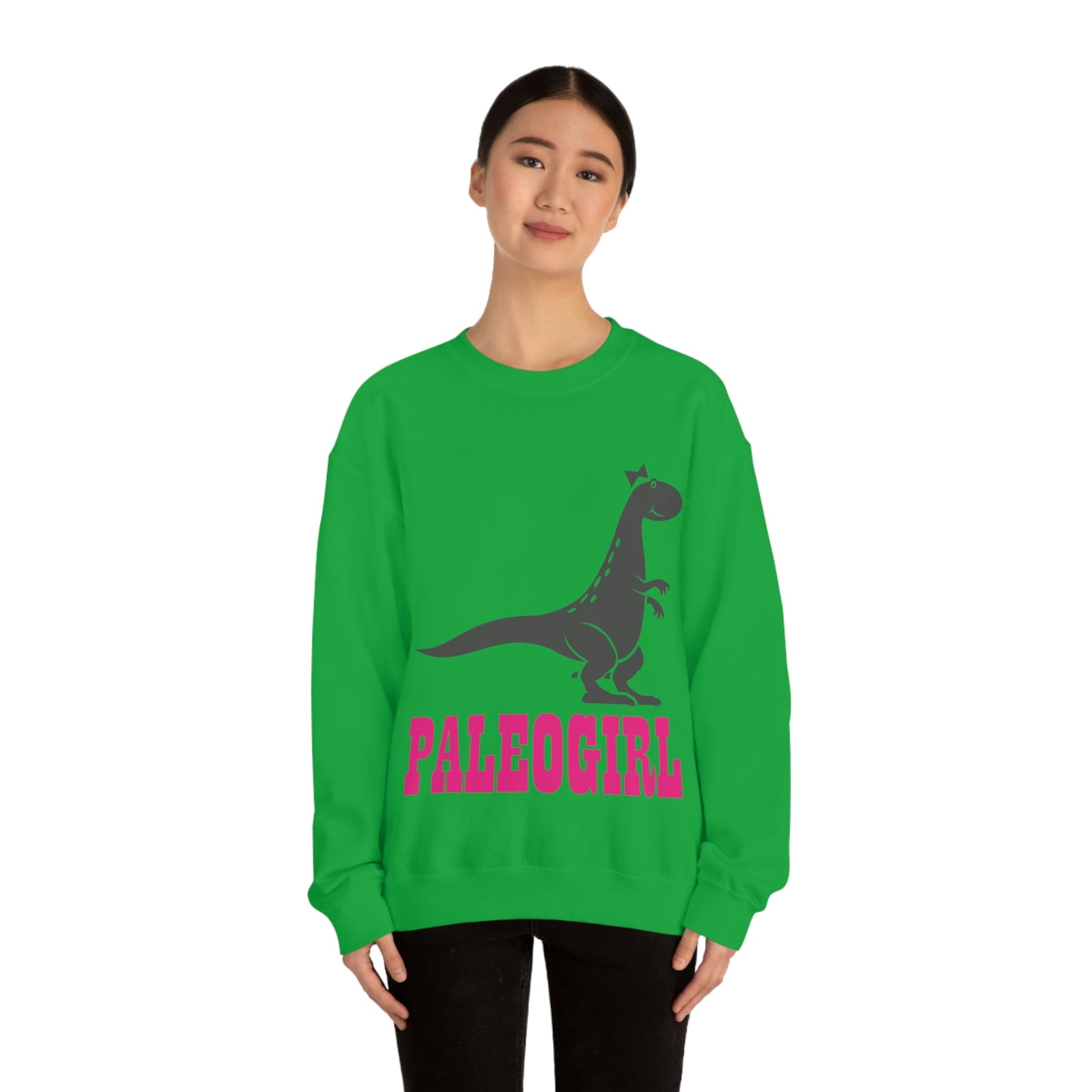 Funny T-Rex Paleontologist Girl, Professional Humor Unisex Heavy Blend™ Crewneck Sweatshirt Ichaku [Perfect Gifts Selection]