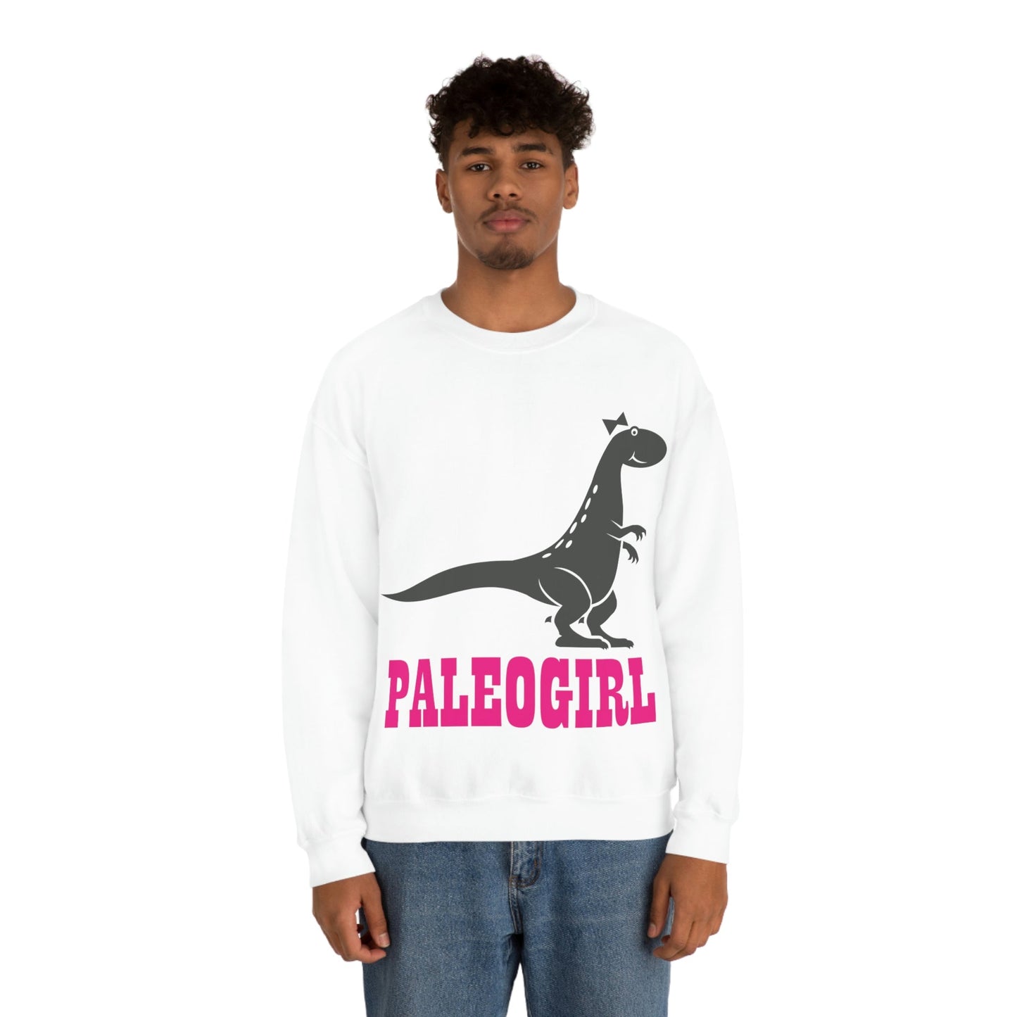 Funny T-Rex Paleontologist Girl, Professional Humor Unisex Heavy Blend™ Crewneck Sweatshirt Ichaku [Perfect Gifts Selection]