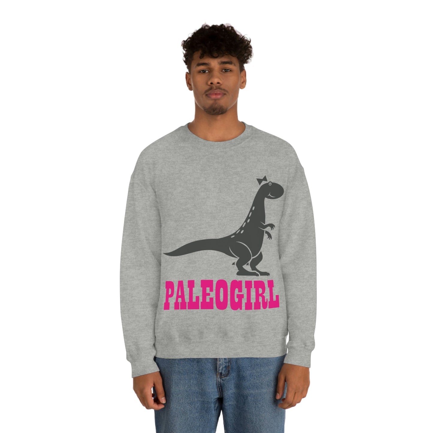 Funny T-Rex Paleontologist Girl, Professional Humor Unisex Heavy Blend™ Crewneck Sweatshirt Ichaku [Perfect Gifts Selection]