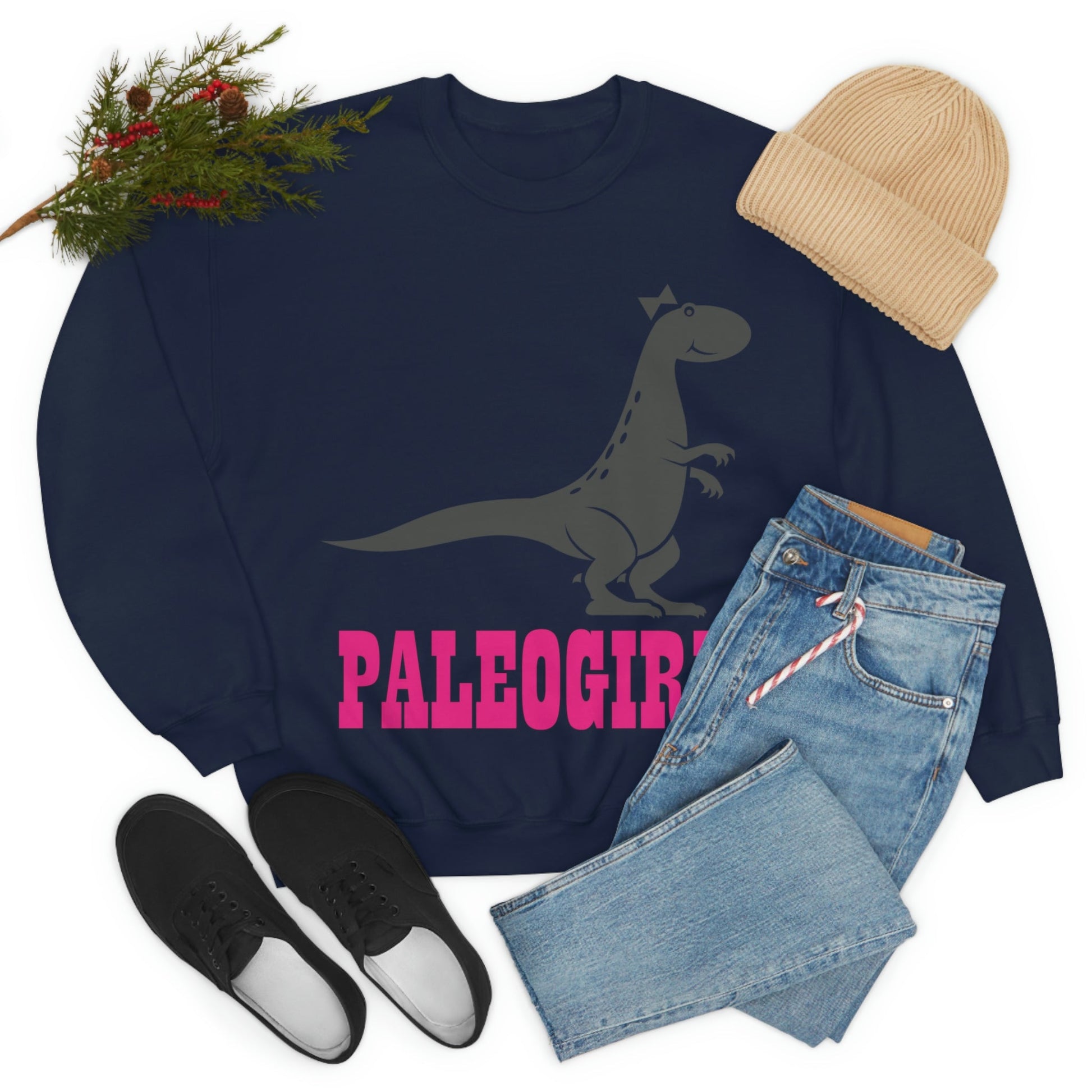 Funny T-Rex Paleontologist Girl, Professional Humor Unisex Heavy Blend™ Crewneck Sweatshirt Ichaku [Perfect Gifts Selection]