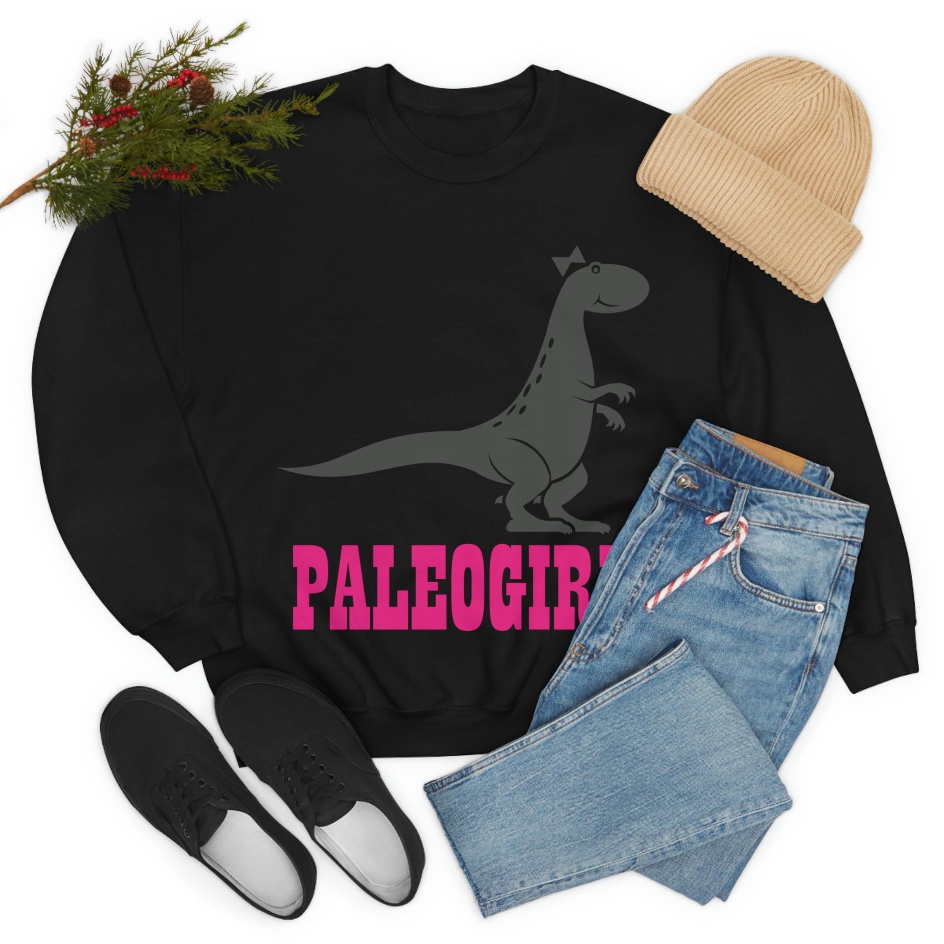 Funny T-Rex Paleontologist Girl, Professional Humor Unisex Heavy Blend™ Crewneck Sweatshirt Ichaku [Perfect Gifts Selection]