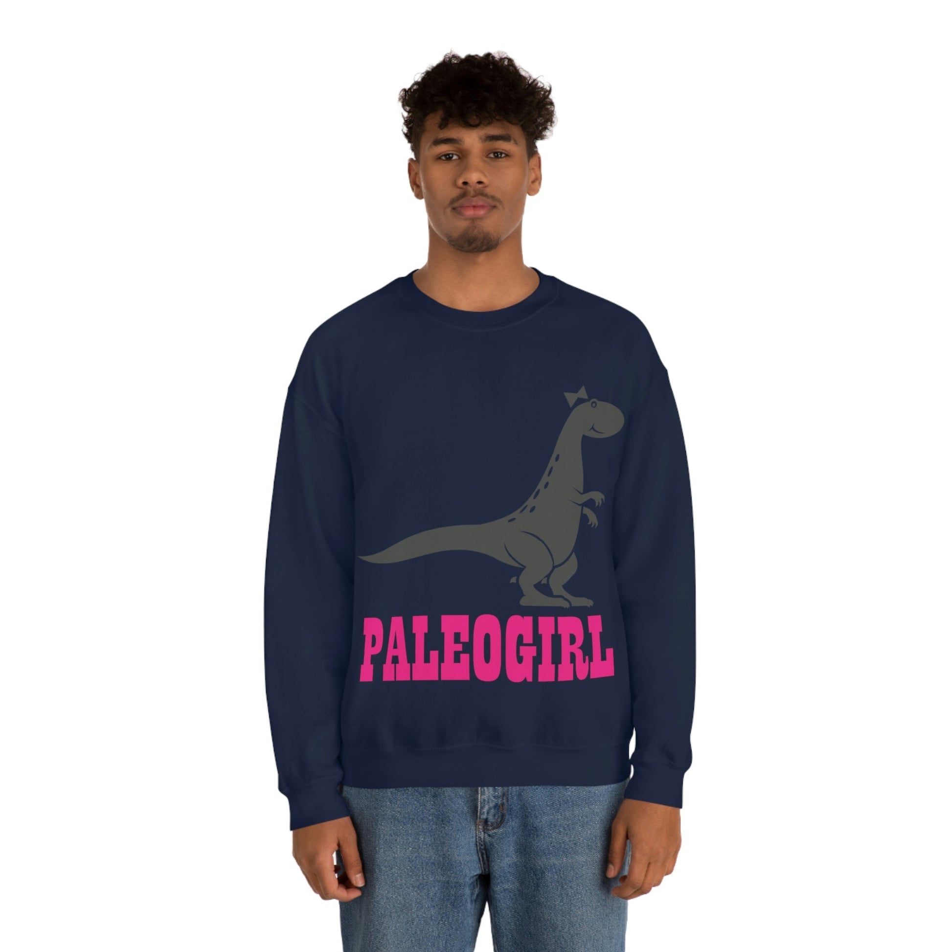 Funny T-Rex Paleontologist Girl, Professional Humor Unisex Heavy Blend™ Crewneck Sweatshirt Ichaku [Perfect Gifts Selection]