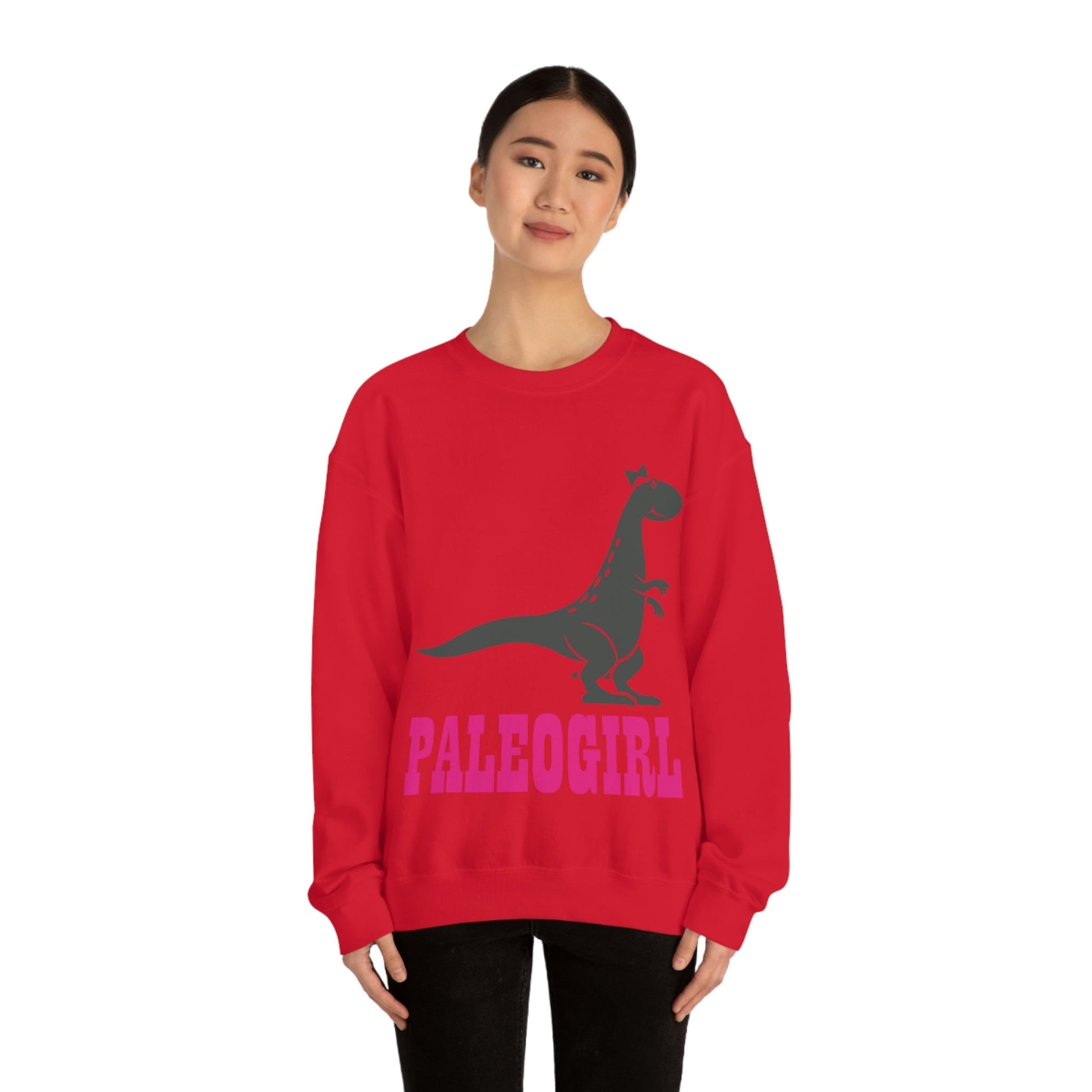 Funny T-Rex Paleontologist Girl, Professional Humor Unisex Heavy Blend™ Crewneck Sweatshirt Ichaku [Perfect Gifts Selection]