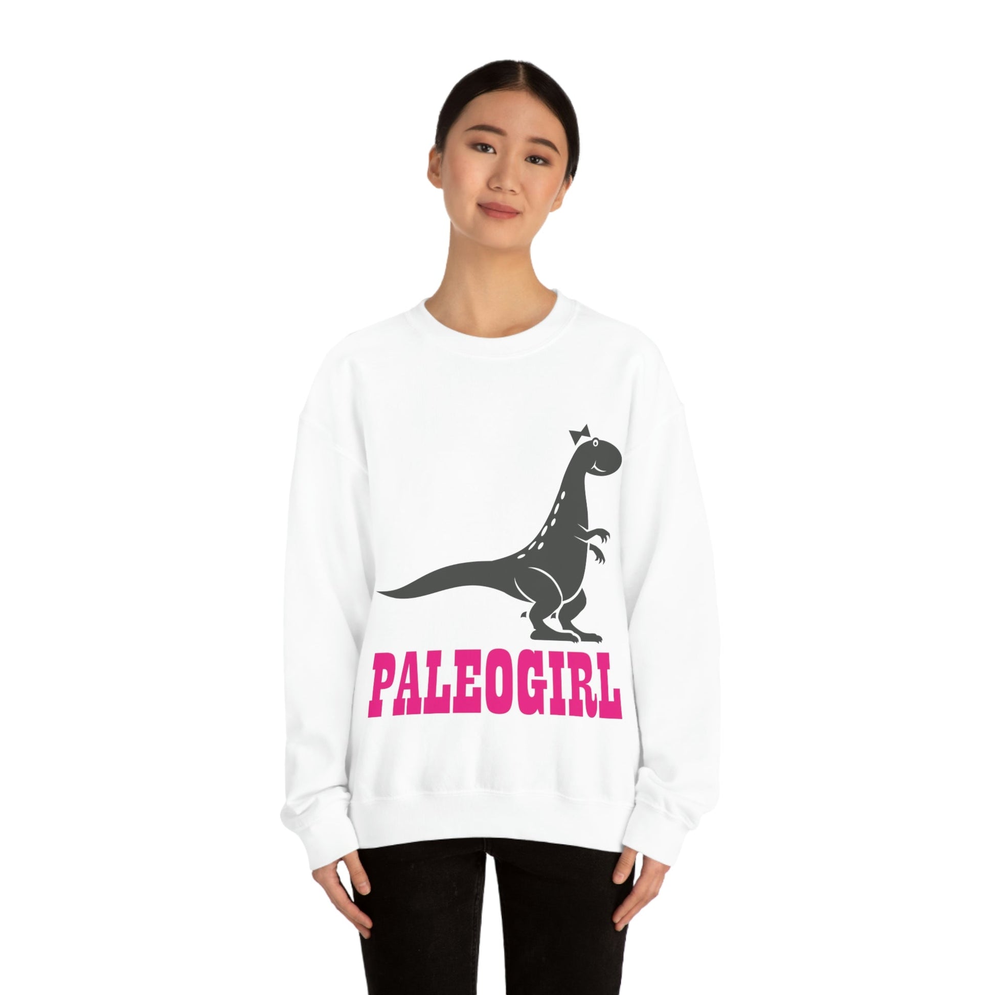 Funny T-Rex Paleontologist Girl, Professional Humor Unisex Heavy Blend™ Crewneck Sweatshirt Ichaku [Perfect Gifts Selection]