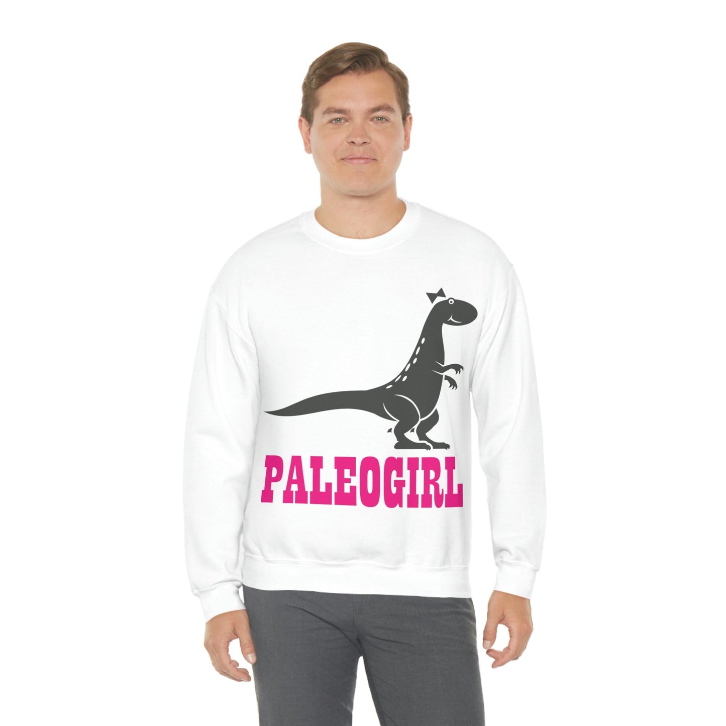 Funny T-Rex Paleontologist Girl, Professional Humor Unisex Heavy Blend™ Crewneck Sweatshirt Ichaku [Perfect Gifts Selection]