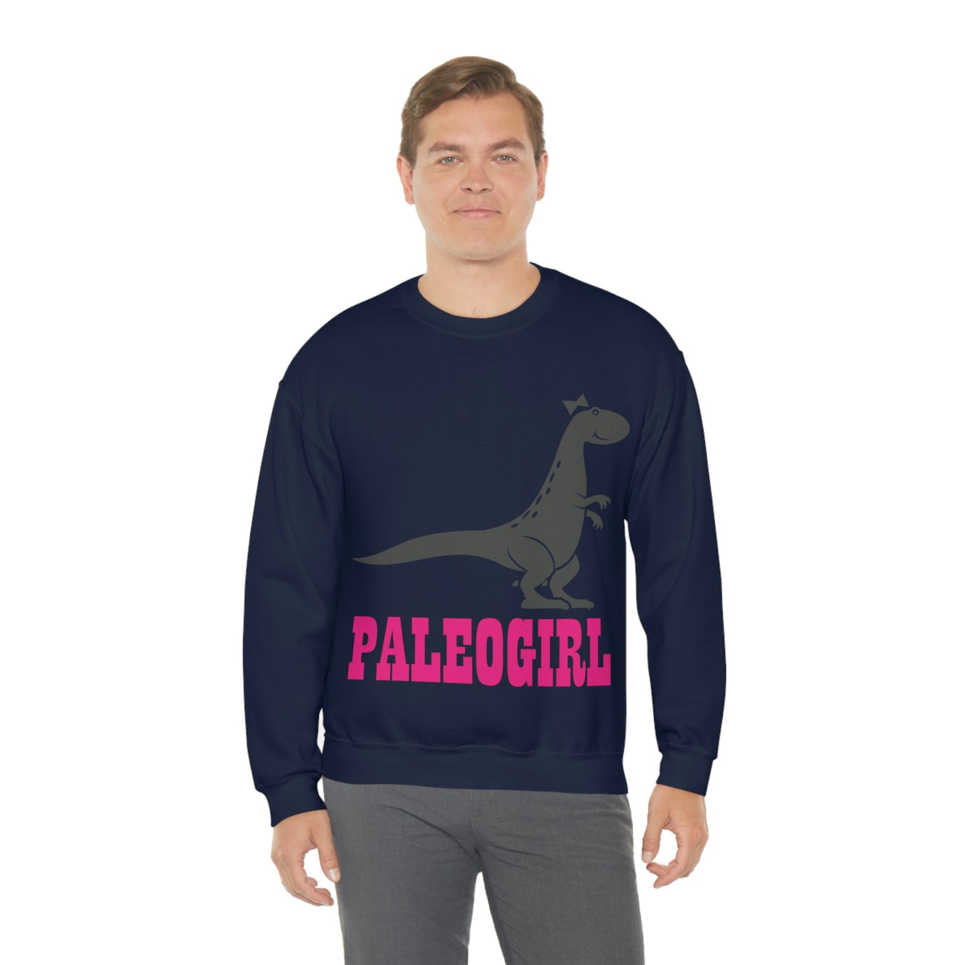 Funny T-Rex Paleontologist Girl, Professional Humor Unisex Heavy Blend™ Crewneck Sweatshirt Ichaku [Perfect Gifts Selection]