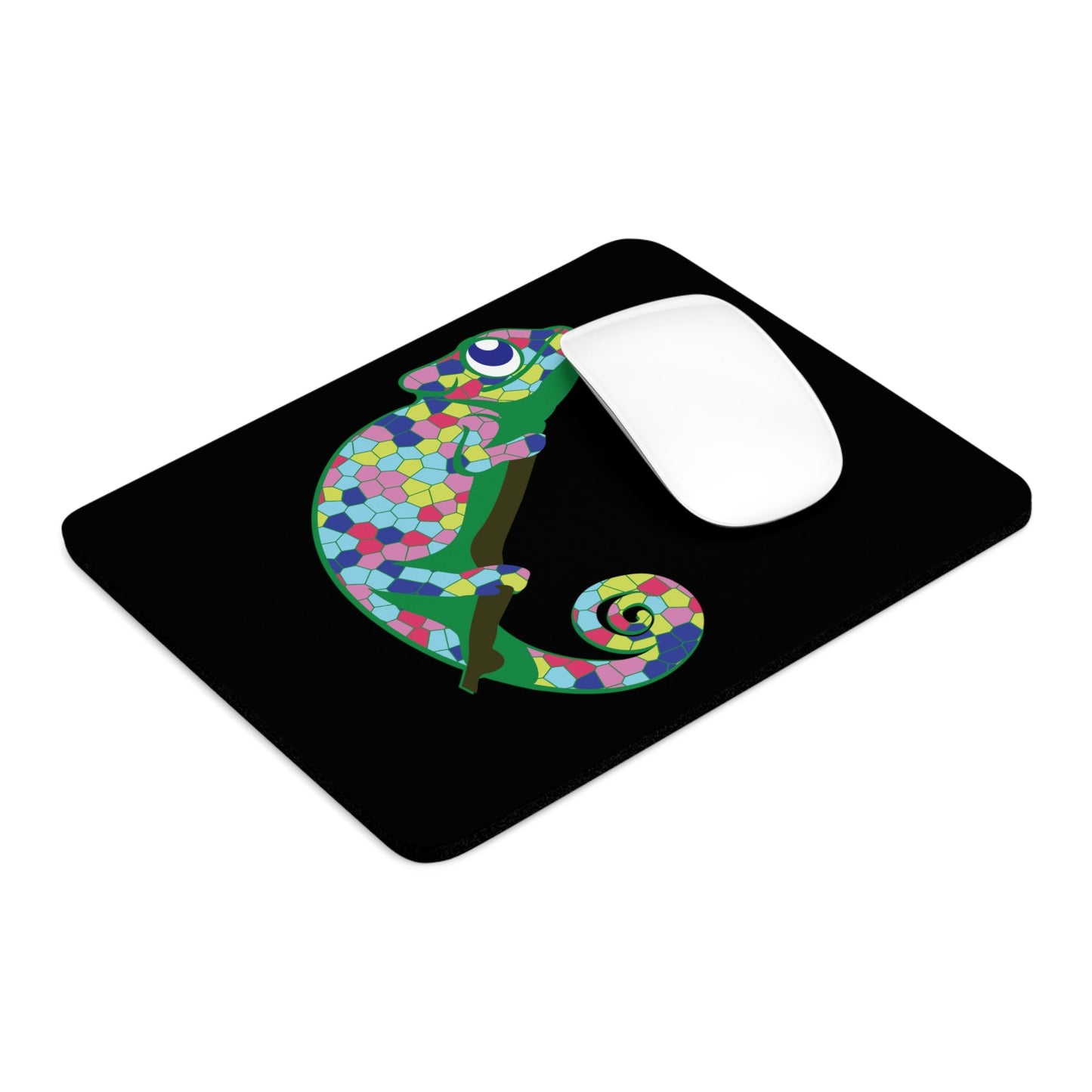 Gecko Iguana Chameleon Lizard Reptile Mozaic Ergonomic Non-slip Creative Design Mouse Pad Ichaku [Perfect Gifts Selection]