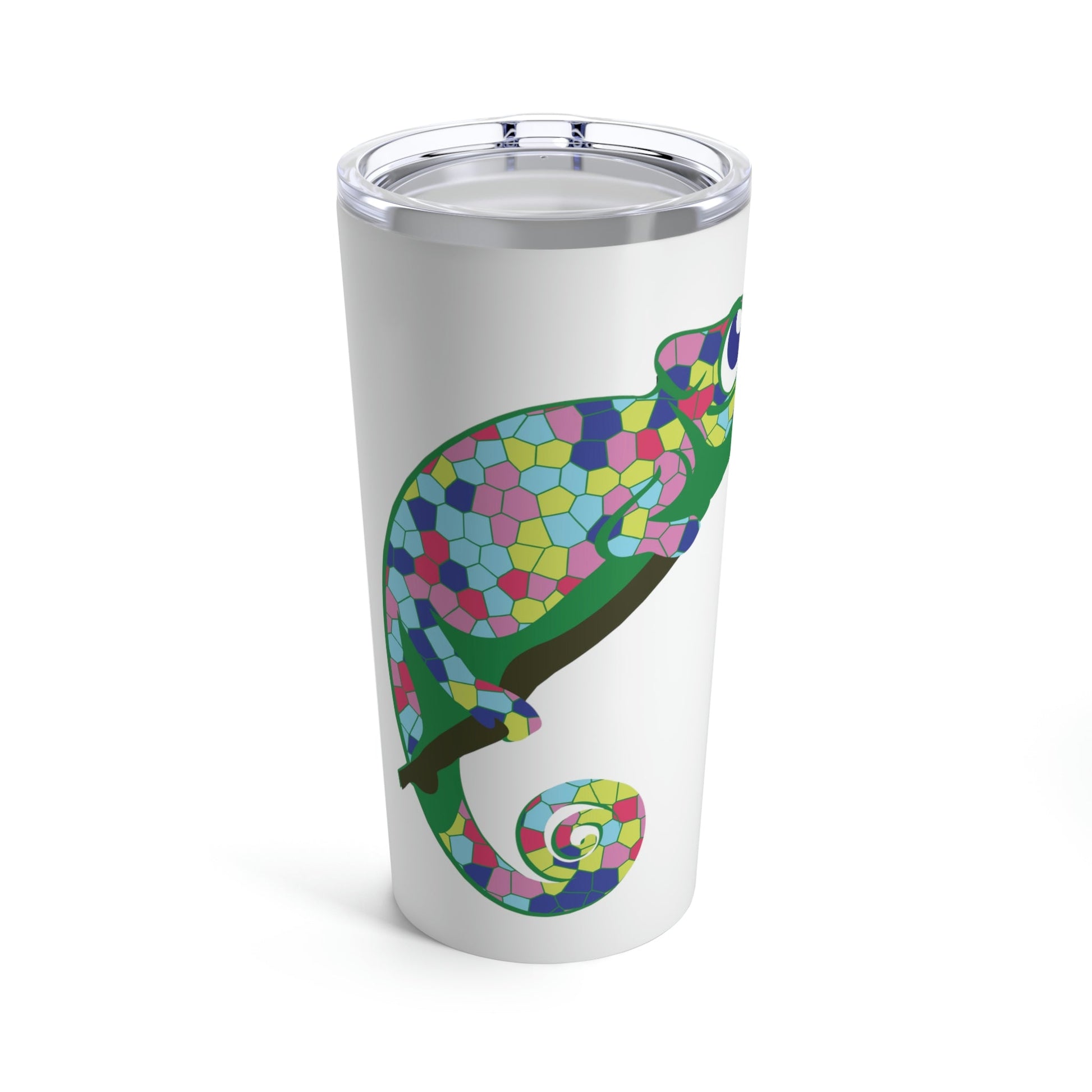 Gecko Iguana Chameleon Lizard Reptile Mozaic Stainless Steel Hot or Cold Vacuum Tumbler 20oz Ichaku [Perfect Gifts Selection]