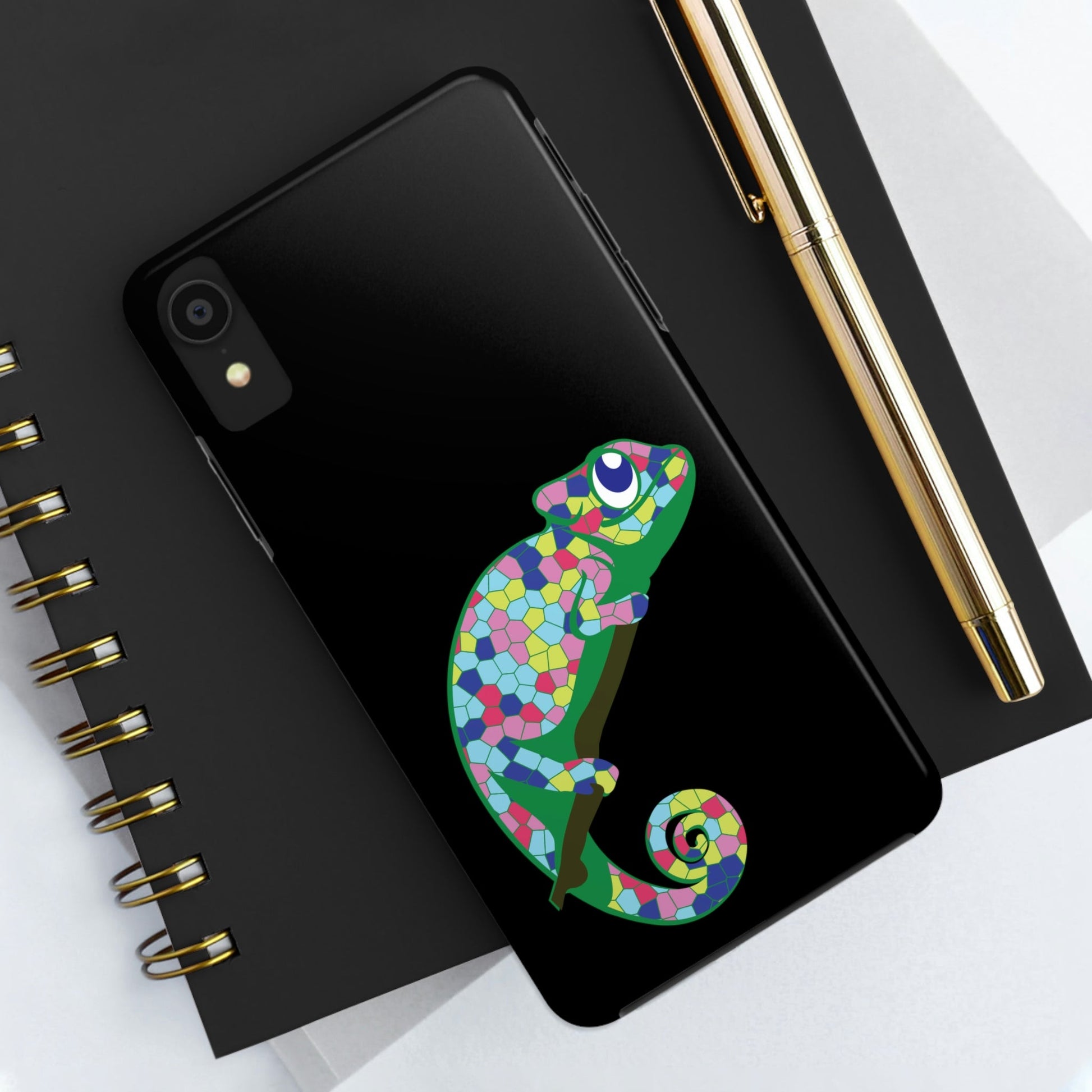 Gecko Iguana Chameleon Lizard Reptile Mozaic Tough Phone Cases Case-Mate Ichaku [Perfect Gifts Selection]