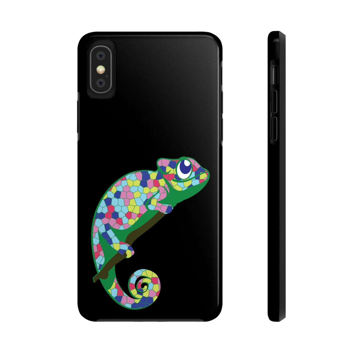 Gecko Iguana Chameleon Lizard Reptile Mozaic Tough Phone Cases Case-Mate Ichaku [Perfect Gifts Selection]