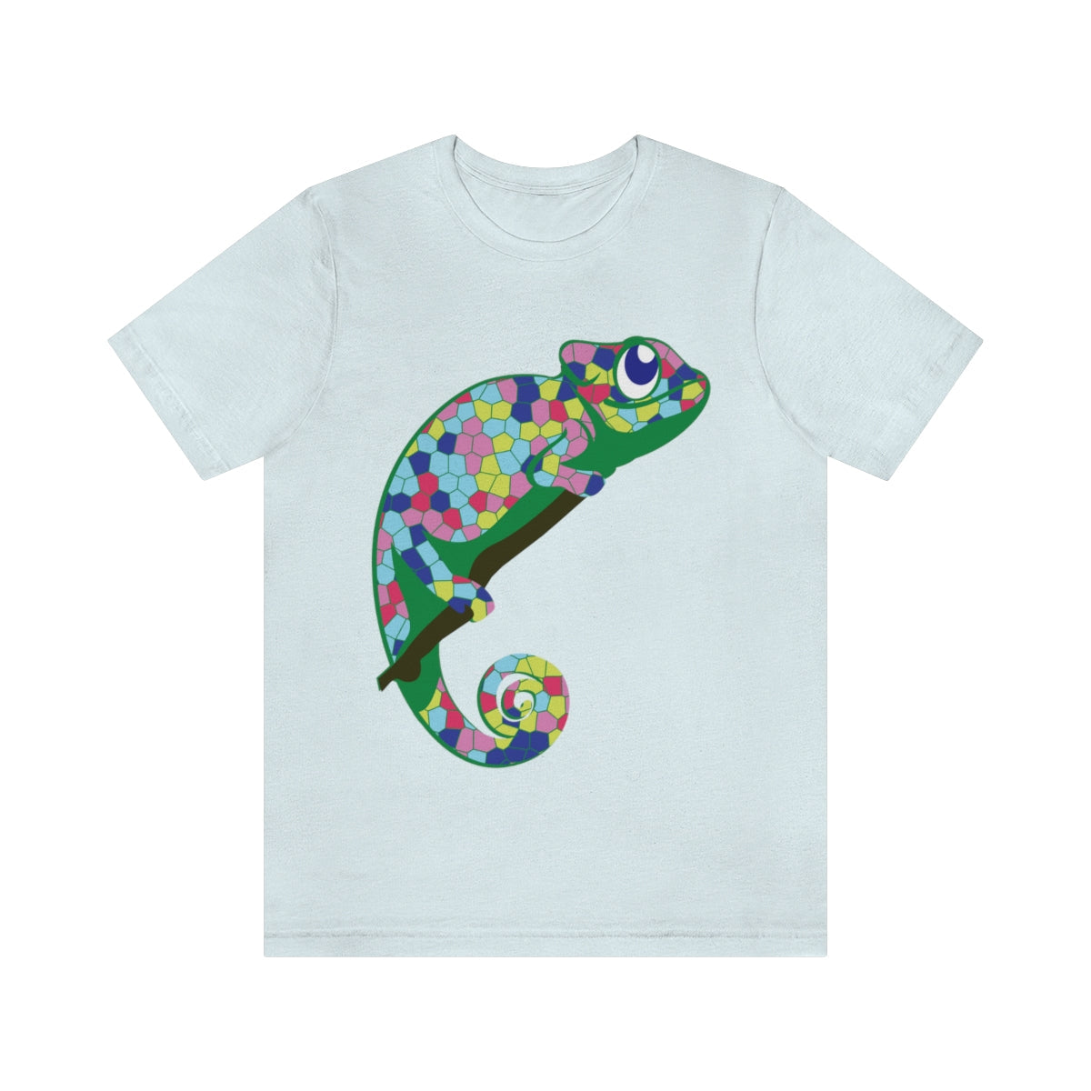 Gecko Iguana Chameleon Lizard Reptile Mozaic Unisex Jersey Short Sleeve T-Shirt Ichaku [Perfect Gifts Selection]