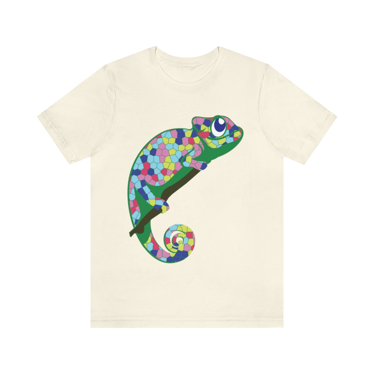 Gecko Iguana Chameleon Lizard Reptile Mozaic Unisex Jersey Short Sleeve T-Shirt Ichaku [Perfect Gifts Selection]