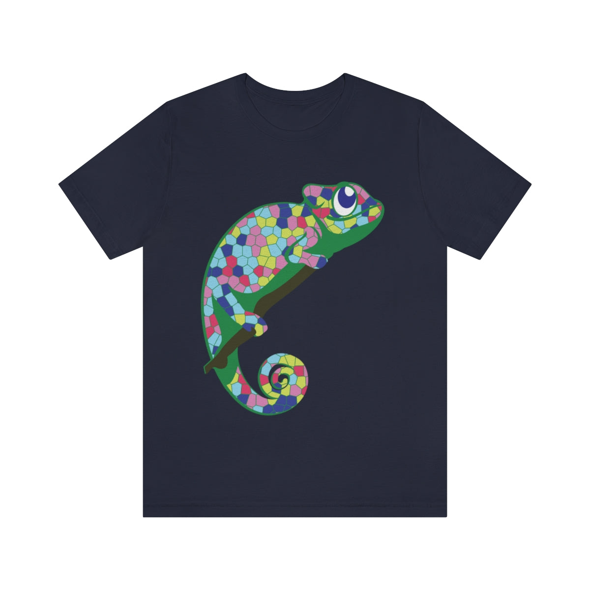 Gecko Iguana Chameleon Lizard Reptile Mozaic Unisex Jersey Short Sleeve T-Shirt Ichaku [Perfect Gifts Selection]